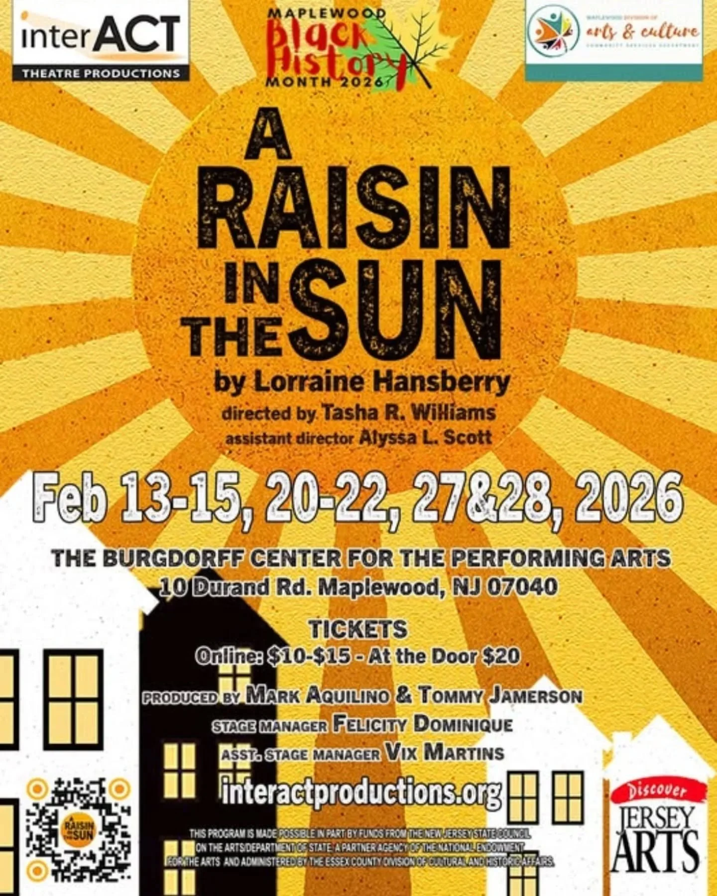 Celebrating Black History Month
InterACT Theatre Productions Present: A Raisin In The Sun

We&rsquo;re thrilled to announce that tickets are officially available for☀️𝐀 𝐑𝐚𝐢𝐬𝐢𝐧 𝐢𝐧 𝐭𝐡𝐞 𝐒𝐮𝐧☀️, the groundbreaking American classic by 𝐋𝐨𝐫