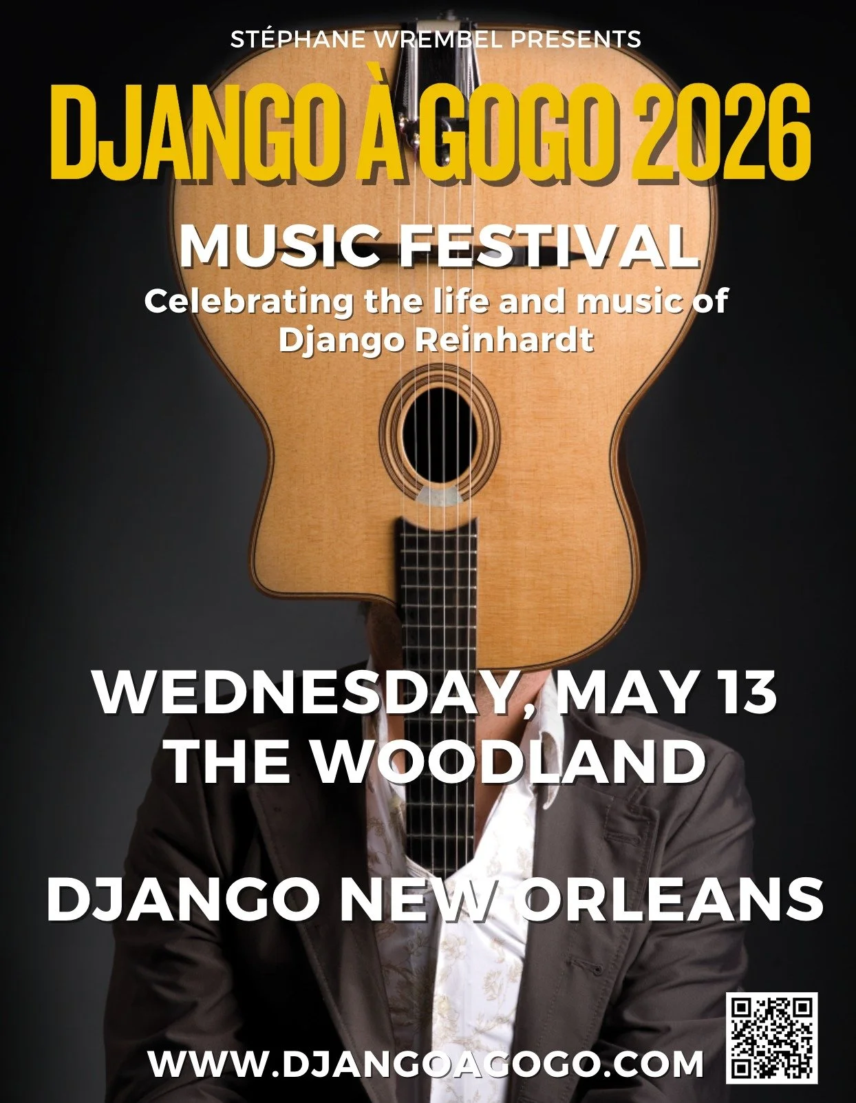 🎶 Django &agrave; Gogo Festival Returns to Maplewood! 🎶

Join us May 12&ndash;17, 2026 for an unforgettable celebration of gypsy jazz, featuring world-renowned guitarist, and Maplewood resident, Stephane Wrembel and an incredible lineup of internat