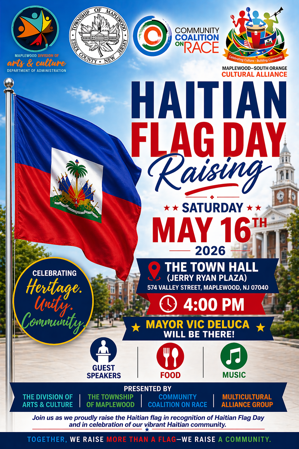 Haitian Flag Day Raising