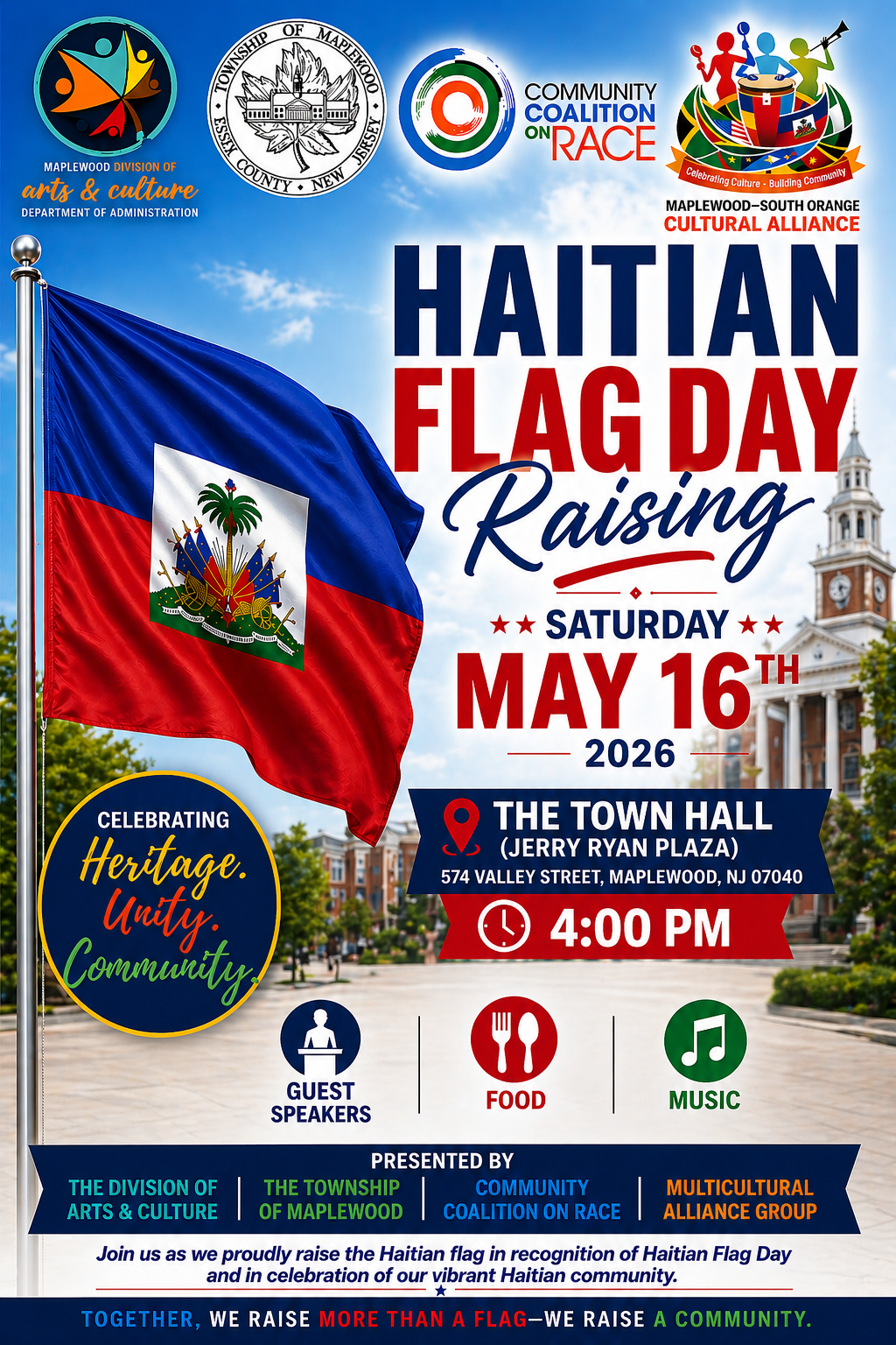 Haitian Flag Day Raising