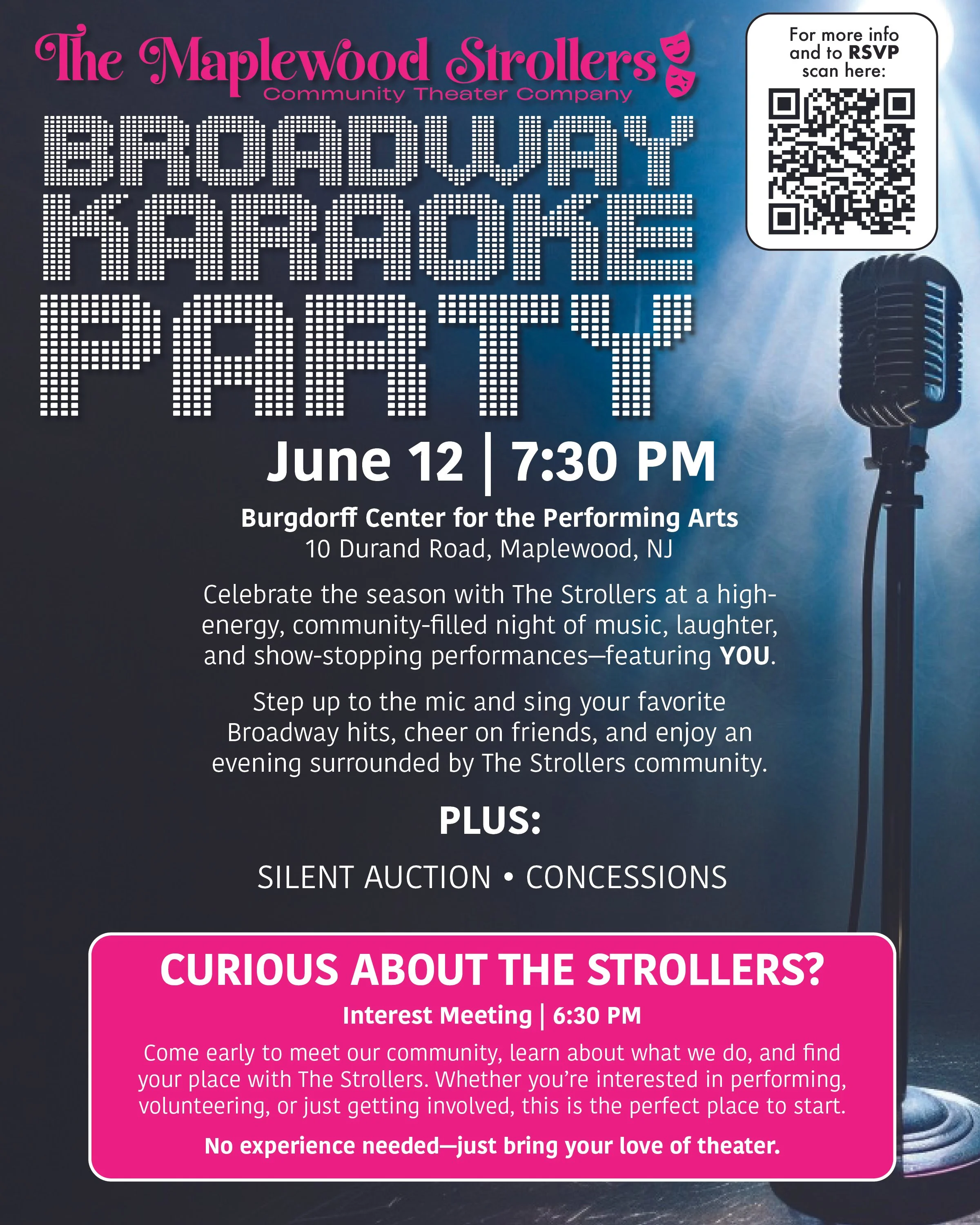 The Maplewood Strollers present Broadway Karaoke Party