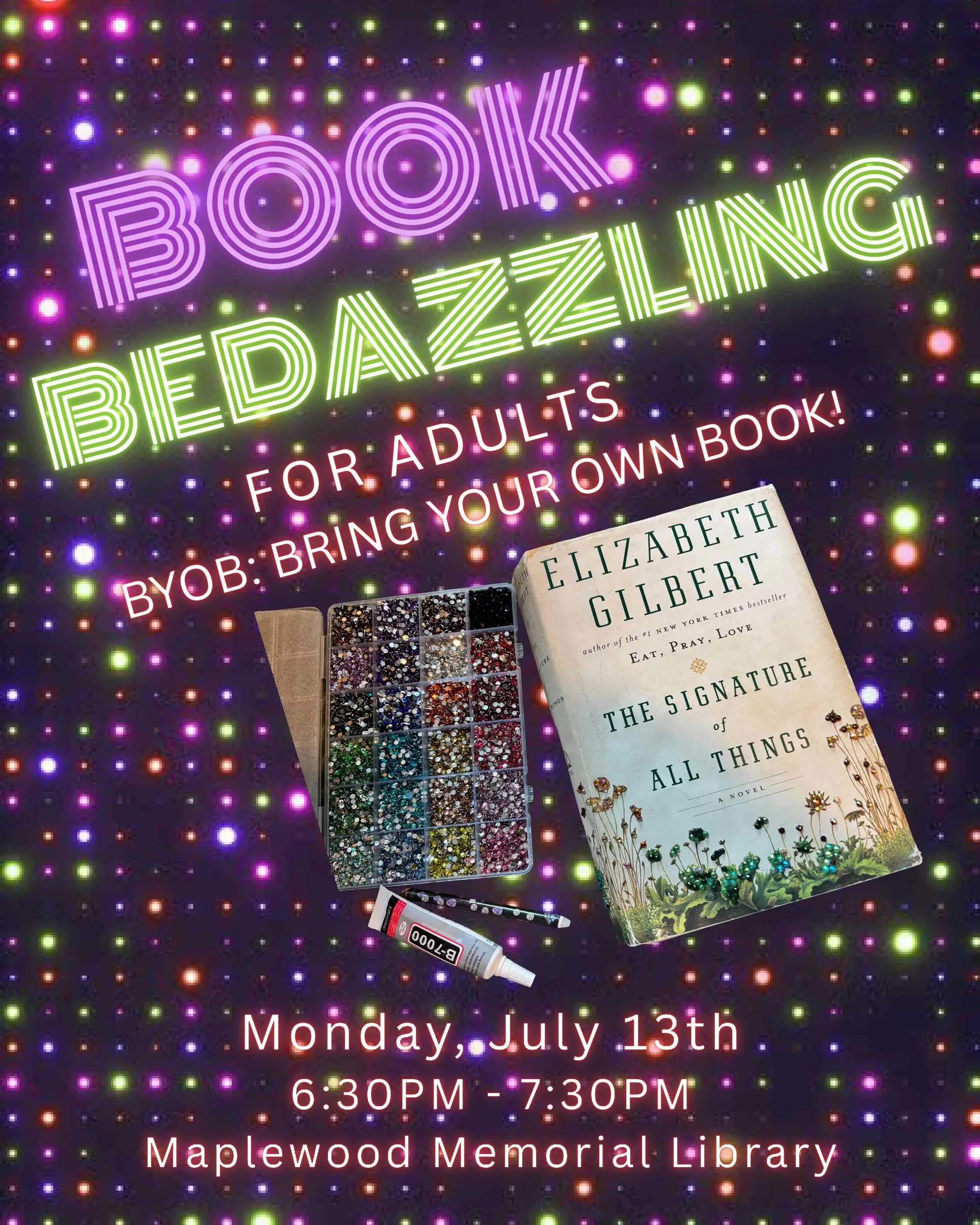 Book Bedazzling Workshop for Adults