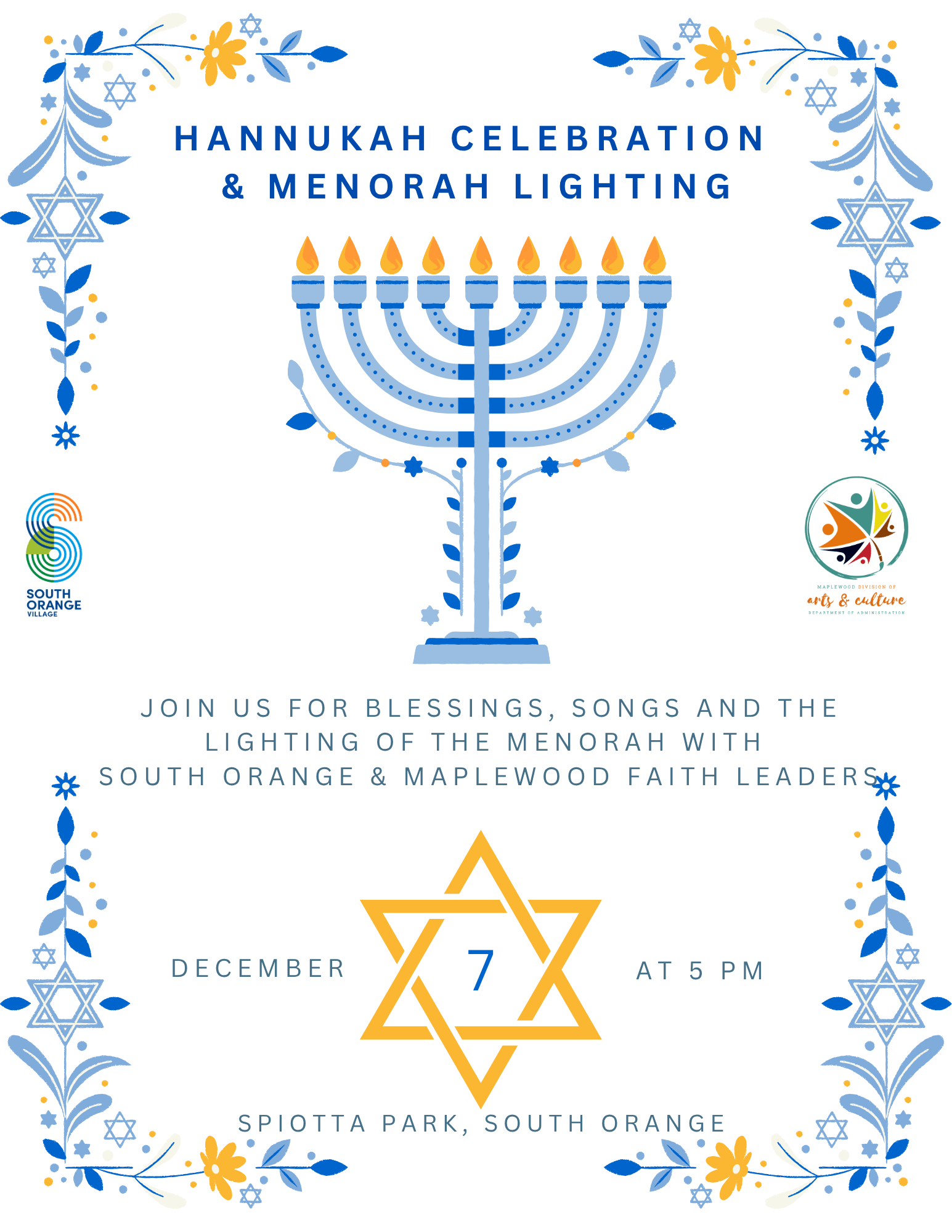 Hannukah Celebration & Menorah Lighting