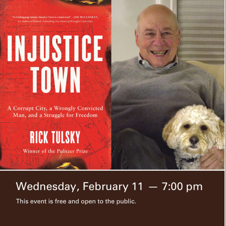 Words Bookstore Book Event -  Injustice Town With Author Rick Tulsky - Feb. 11