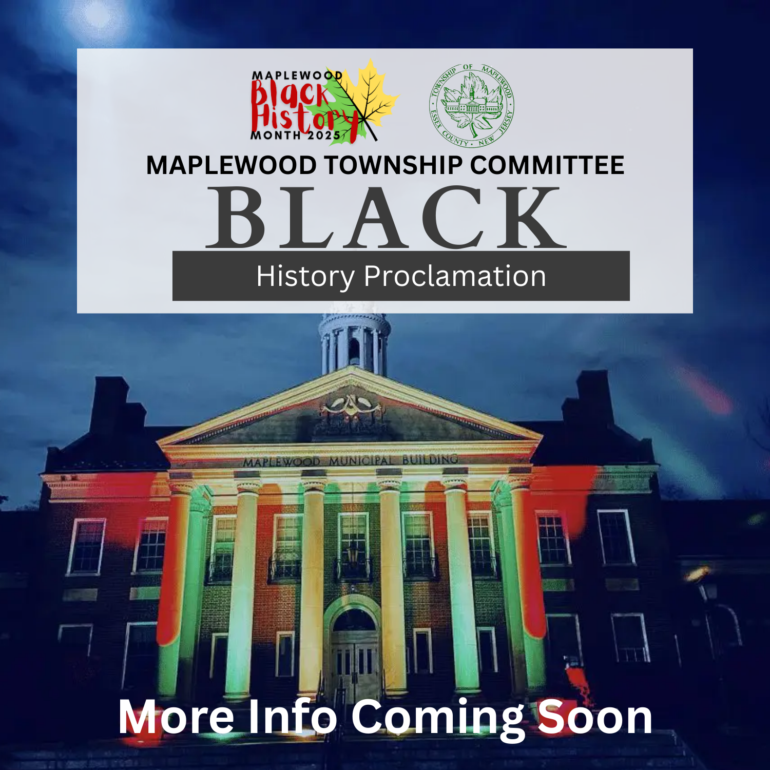 Maplewood Township Committee Black History Proclamation - Date To Be Determined