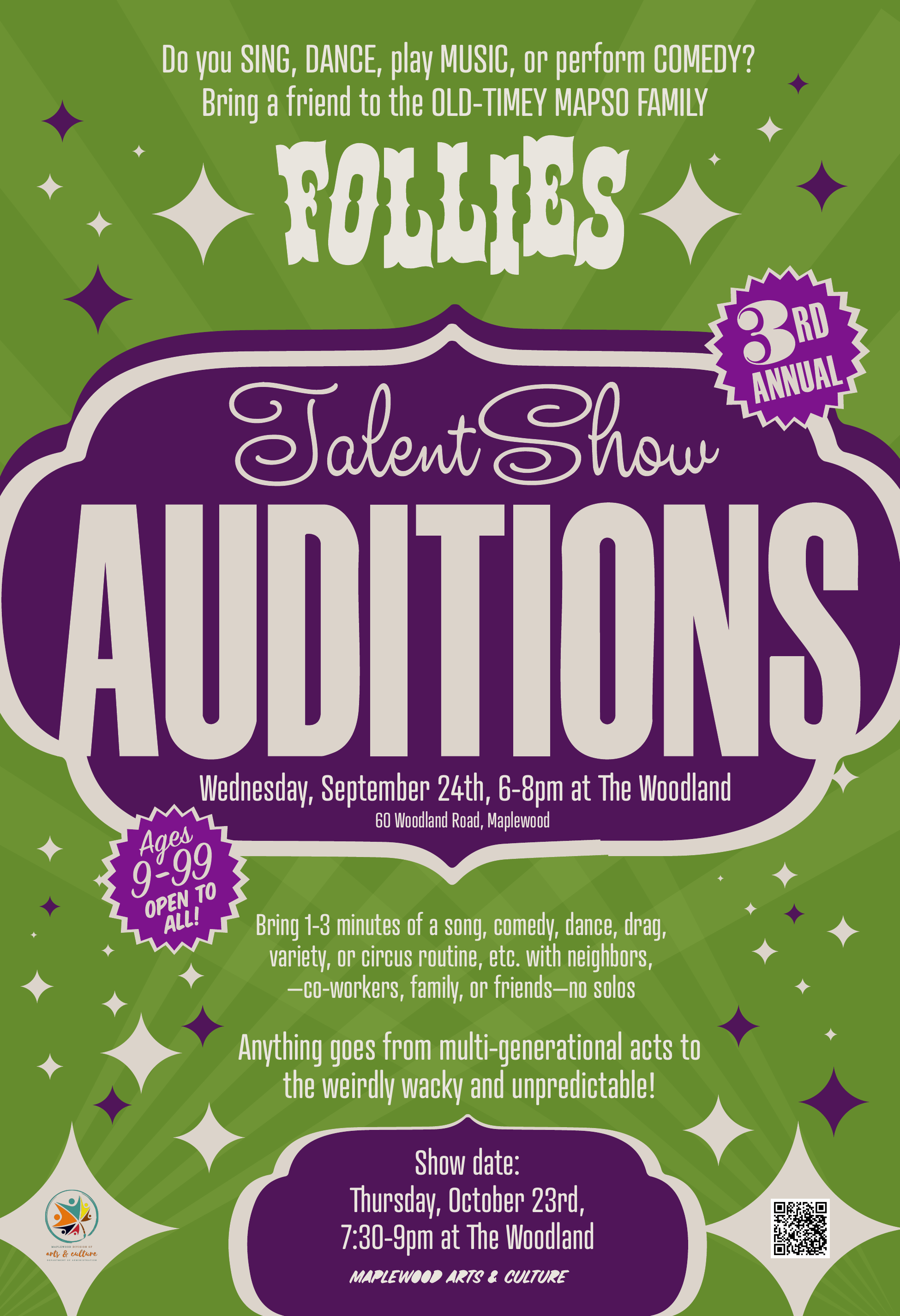 3rd Annual MAPSO FAMILY FOLLIES TALENT SHOW Returns with OLD-TIMEY ACTS and QUIRKY FUN!