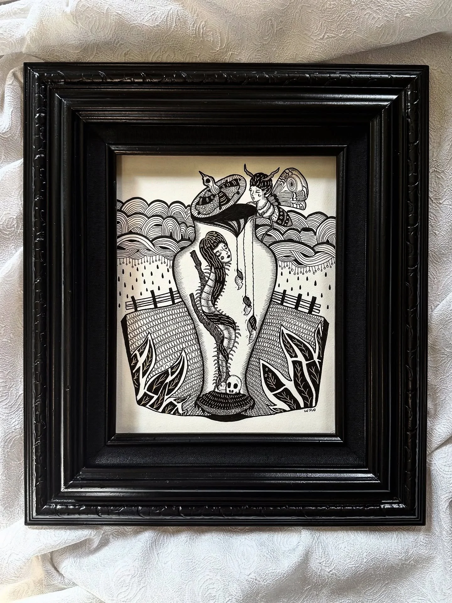 ‘Forbidden Love II’
In this corn field, we love we hatch.
8”x10”
Sold
I’m so happy that Forbidden Love II has been collected by Renée — she also collected Forbidden Love I! My collectors’ support tru