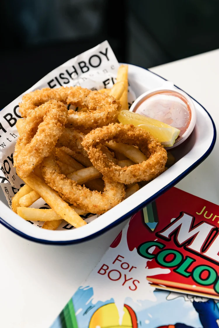 Calamari and chips