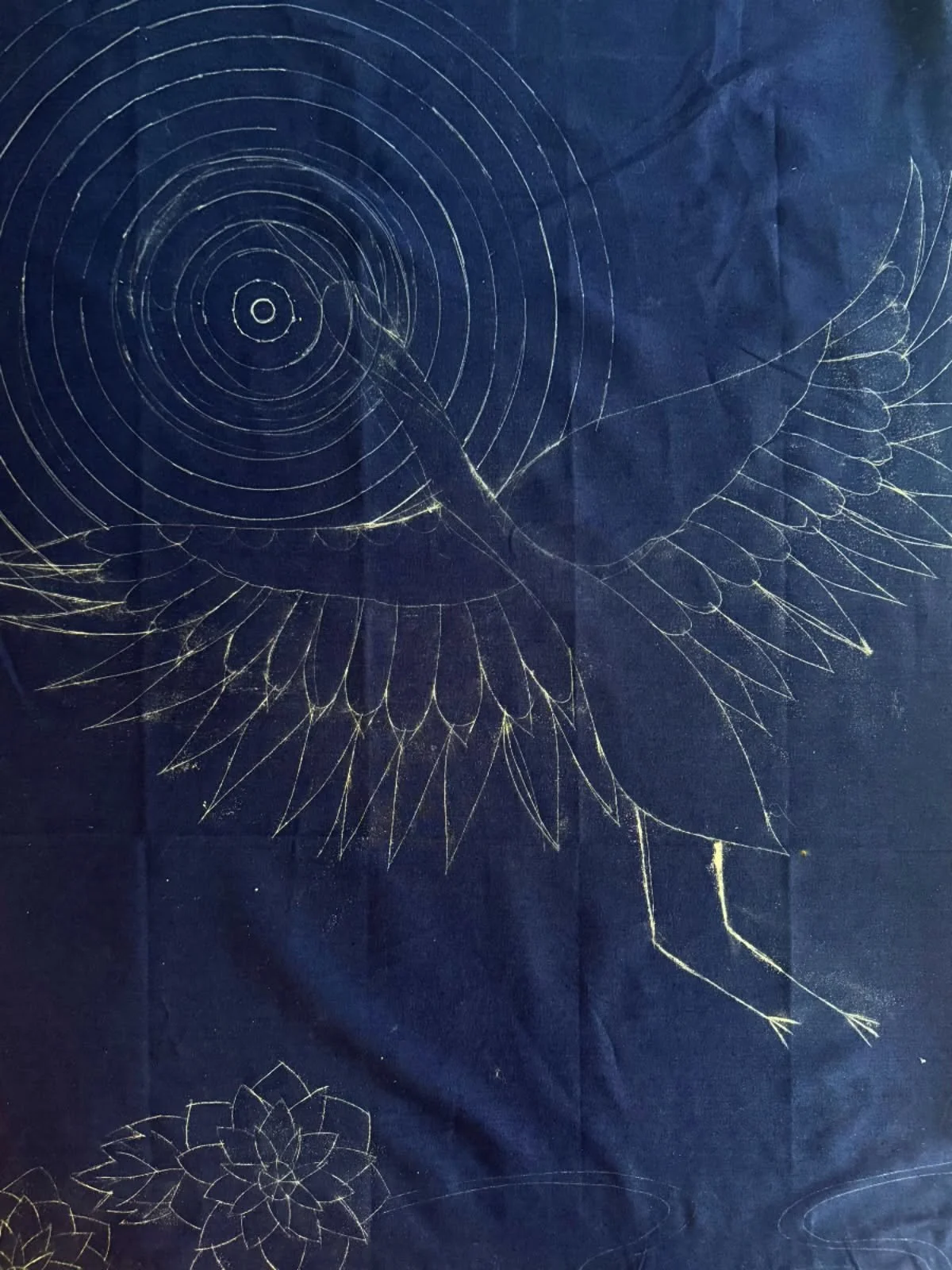 A start to an ambitious sashiko / art quilt project.