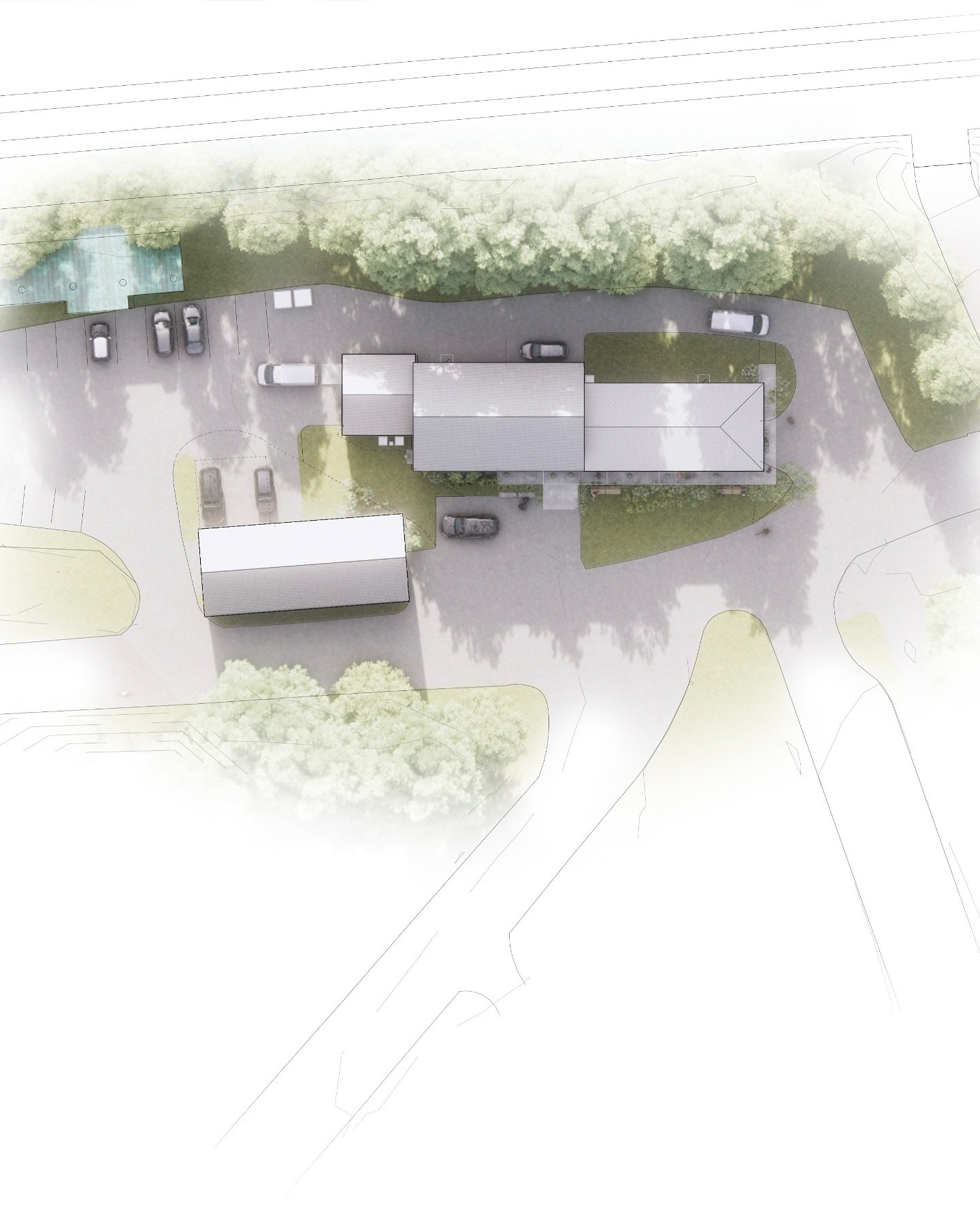 Site plan things for a commercial project over in Acton. Liking this combination of render and line work. Worth &ldquo;planting&rdquo; the virtual trees to get those shadows.

#woolfallprojects #enscape #siteplan #architecturegraphics