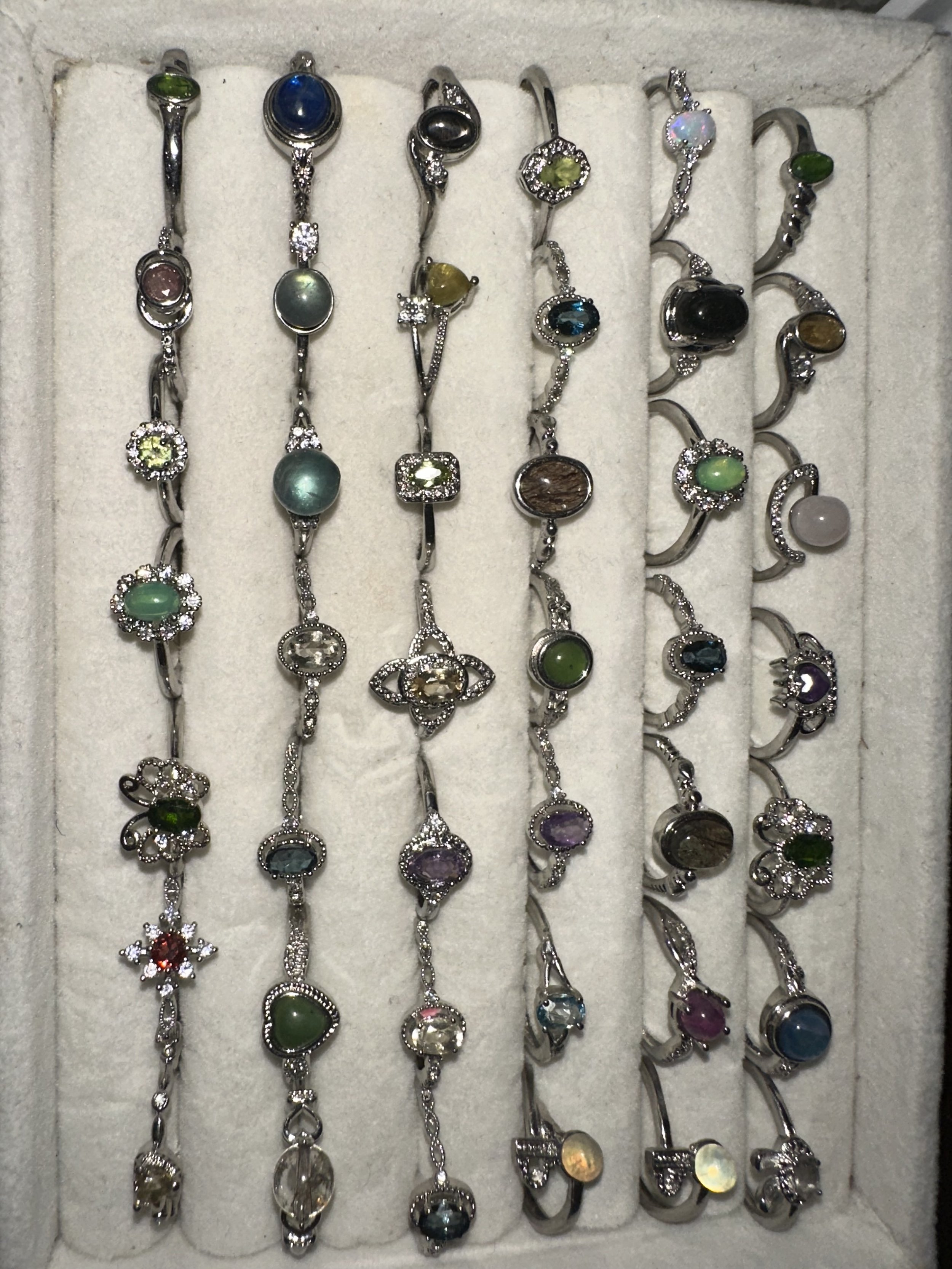 Adjustable Gemstone Rings