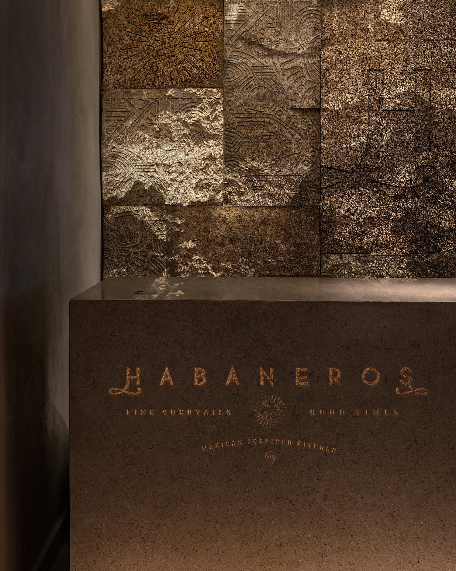 Host stand and signage designed by Jastor for Habaneros