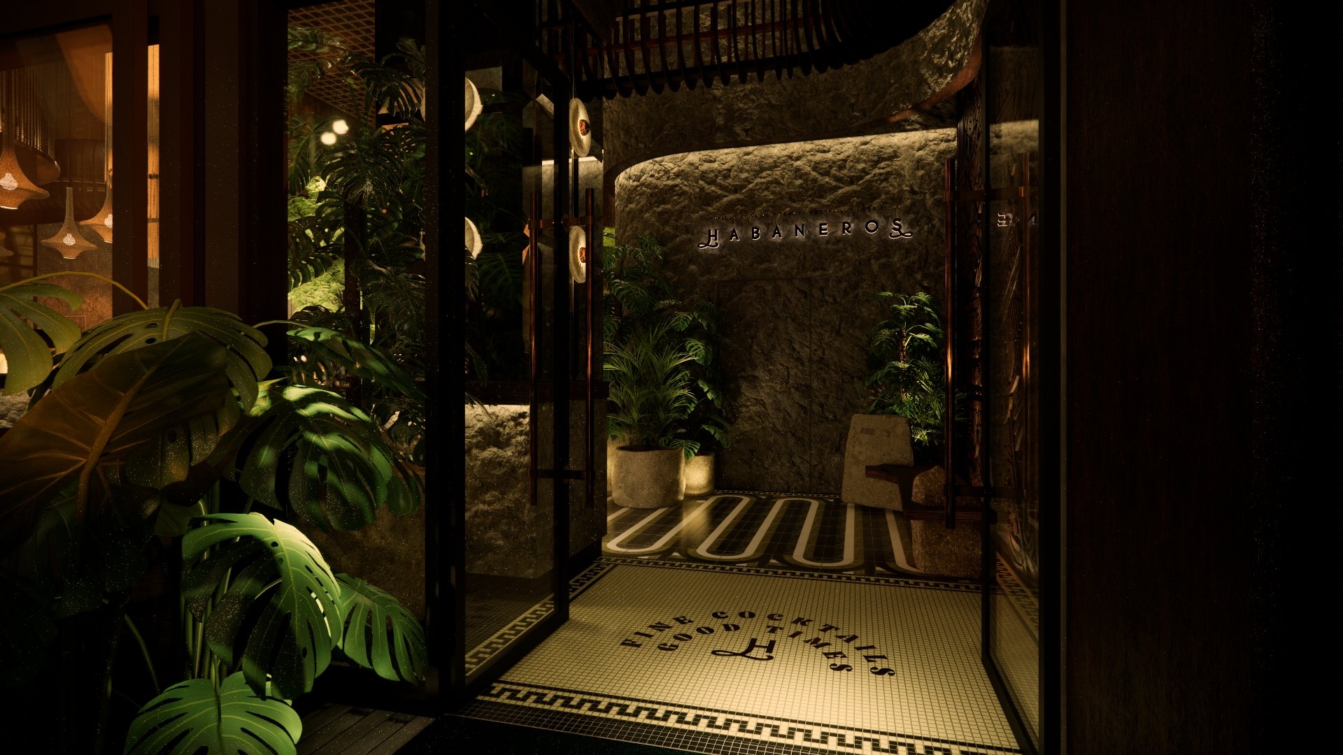 Habaneros restaurant interior in Atlanta, designed by Jastor