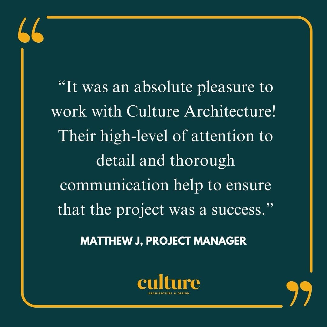 Client Review: &ldquo;It was an absolute pleasure to work with Culture Architecture!Their high-level of attention to detail and thorough communication help to ensure that the project was a success.&rdquo; Matthew J, Project Manager | #businessdevelop