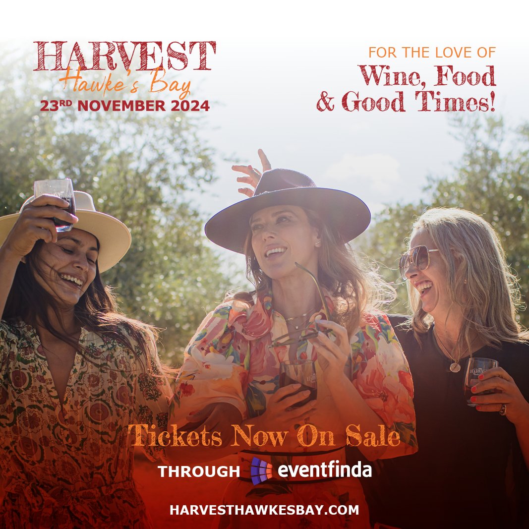Attention wine and food enthusiasts! 🍷🍴 General public tickets for the exclusive Harvest Hawke's Bay Wine and Food Festival are now available! Don't miss out on the chance to indulge in the finest offerings from Hawke's Bay on November 23rd.

Secur