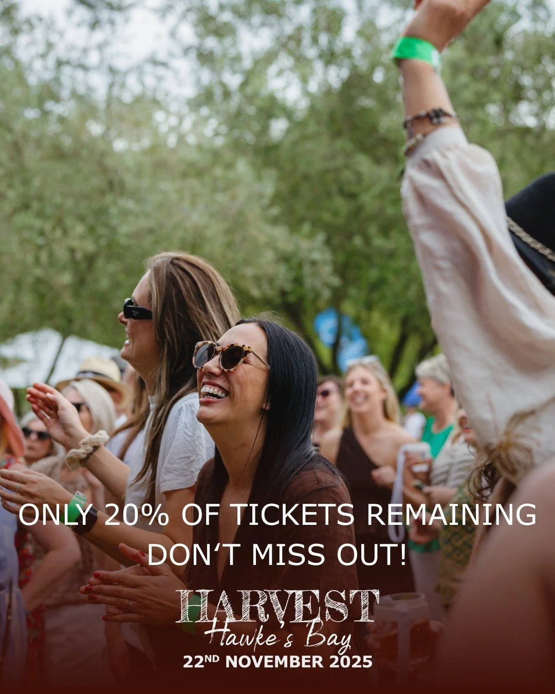 🚨FINAL TICKETS 🚨

We&rsquo;re down to the final 20% of tickets for Harvest Hawke&rsquo;s Bay 2025. Don&rsquo;t miss your chance to experience the best food, wine and craft beer from across the region while enjoying live entertainment in a stunning 