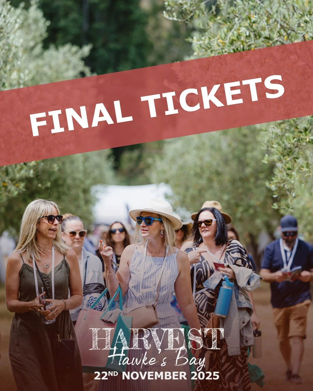 Less than 200 tickets to go until Harvest Hawke&rsquo;s Bay 2025 sells out! Don&rsquo;t get FOMO this year - act now and secure your tickets before they&rsquo;re gone. 🎶🍷☀

🎟 Tickets from Eventfinda
📅 Saturday, 22nd November 2025
📍 Tukituki Vall