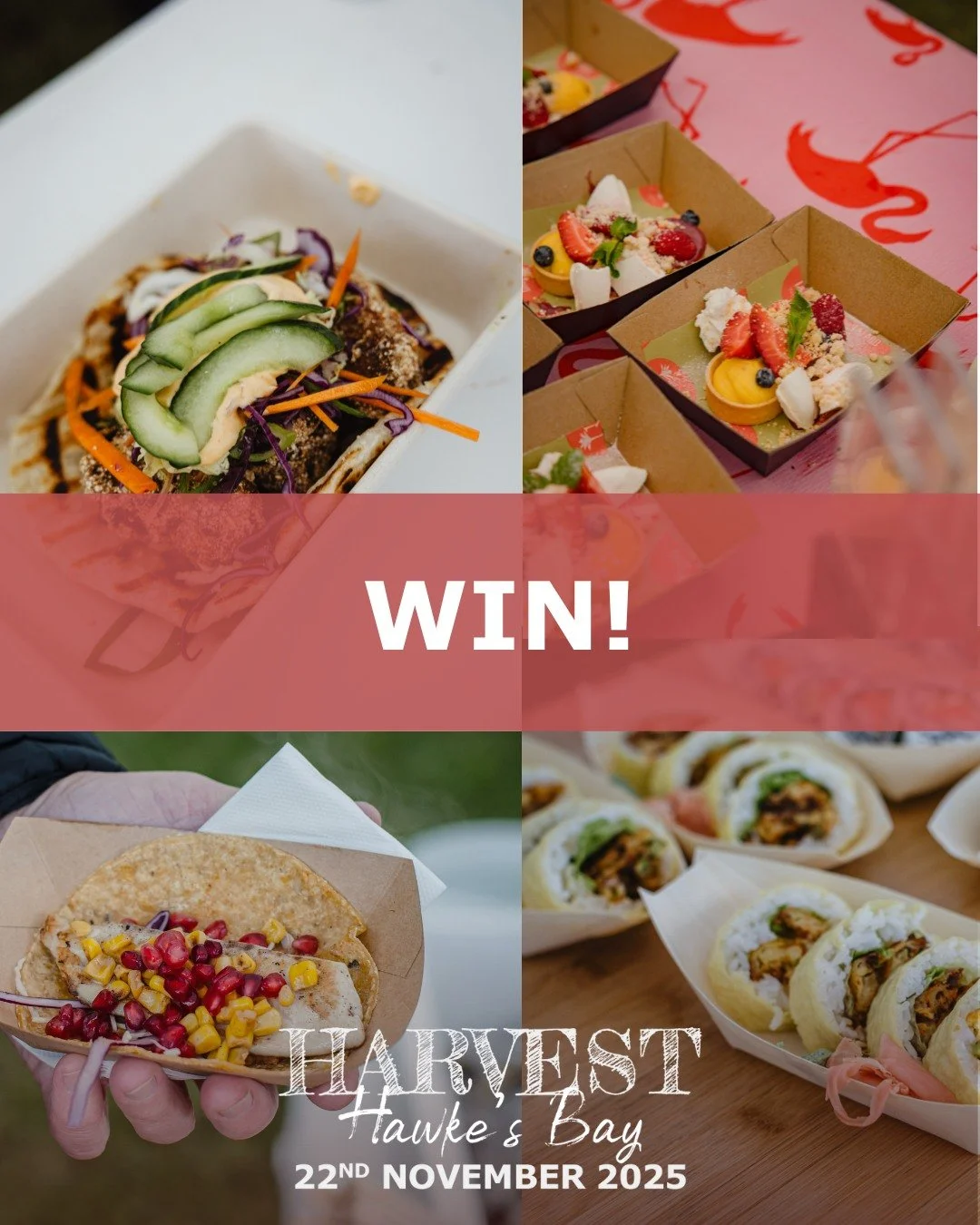 Like the look of these tempting dishes from past festivals? 

🍽 Win a $30 food and beverage voucher to spend at Harvest Hawke's Bay 2025 🎉
 
Tell us which of the below mouth-watering options will be going on your menu for the day and you&rsquo;re i