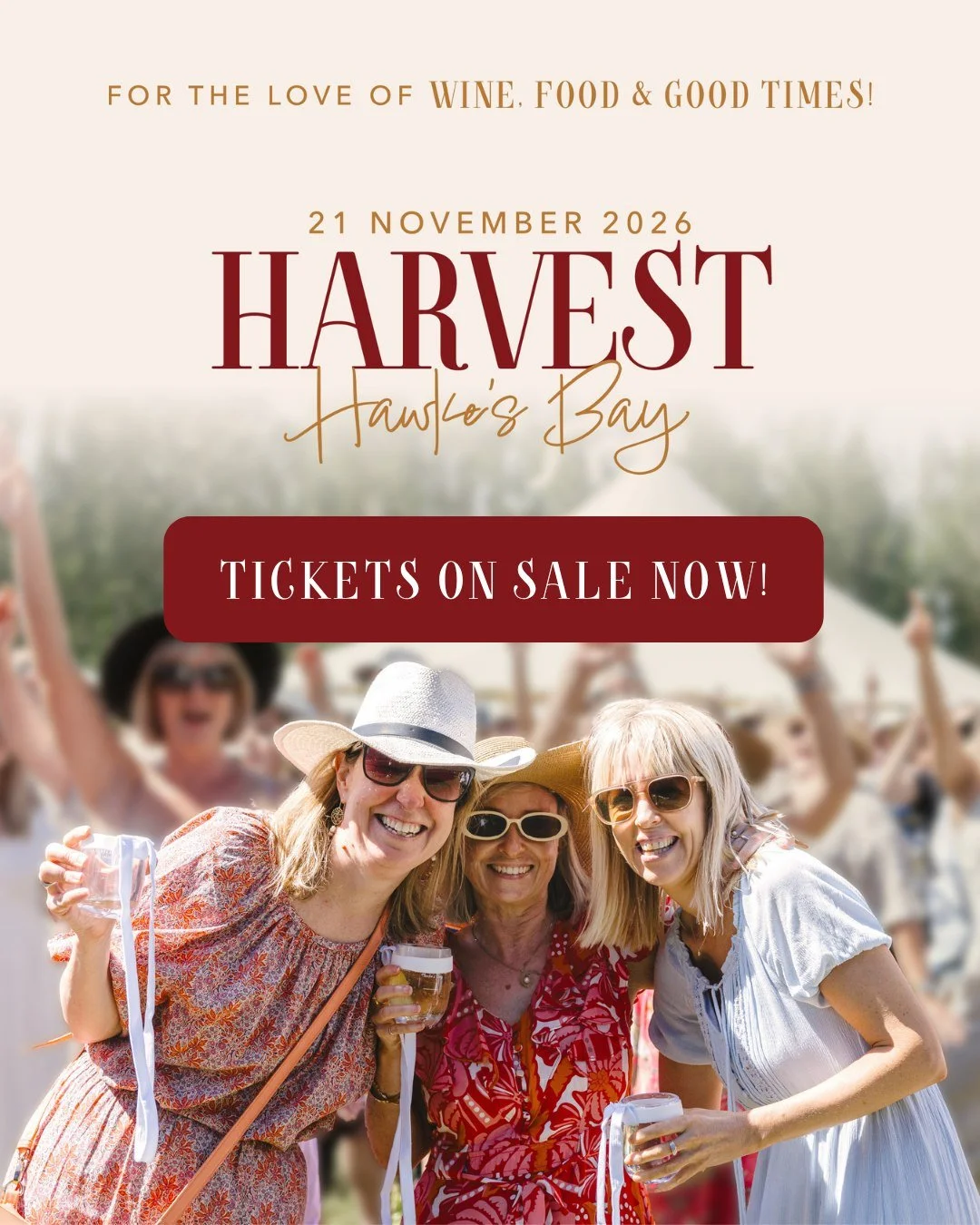 📢 𝗚𝗔 &amp; 𝗚𝗿𝗼𝘂𝗽 𝘁𝗶𝗰𝗸𝗲𝘁𝘀 𝗮𝗿𝗲 𝗼𝗻 𝘀𝗮𝗹𝗲 𝗻𝗼𝘄!  𝗗𝗼𝗻&rsquo;𝘁 𝗺𝗶𝘀𝘀 𝗼𝘂𝘁!

Celebrate the region&rsquo;s best with 18 wineries, 10 gourmet eateries, and fantastic live entertainment, all set in a stunning olive grove in th