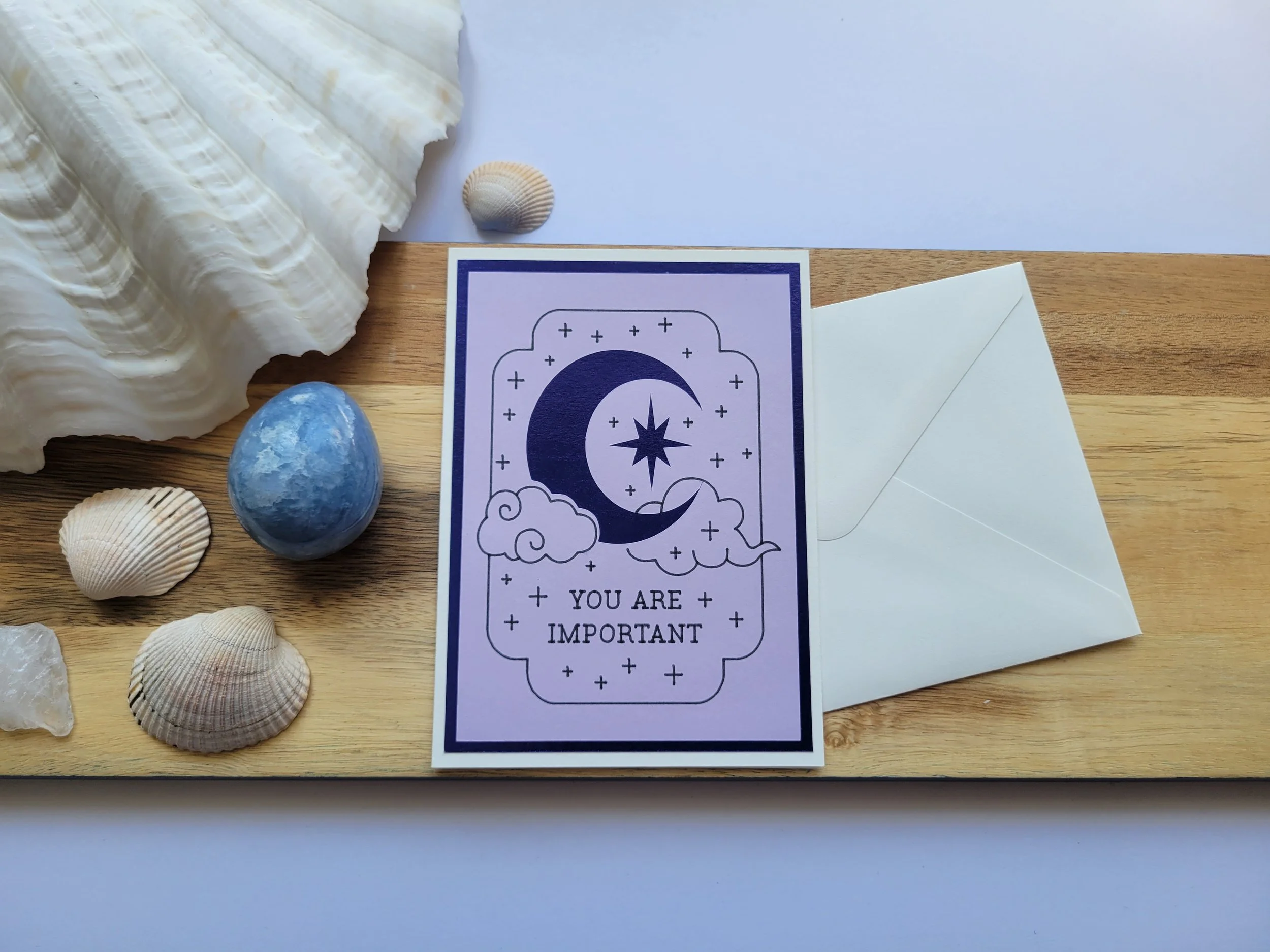“You Are Important” Foil Moon Card —2 for $6.66 Unlearning Fear Sale