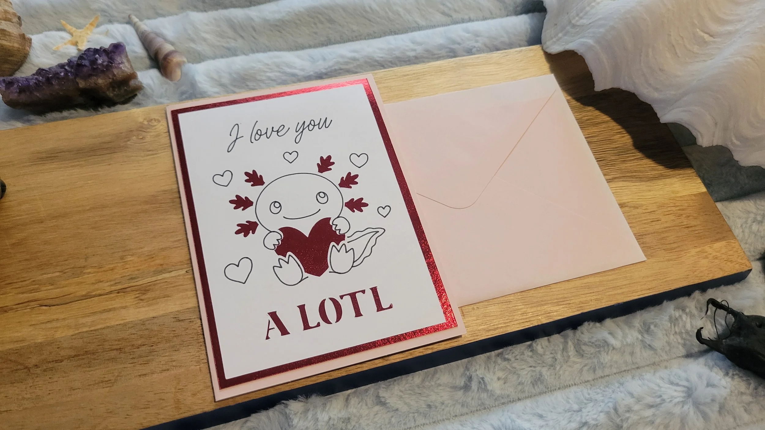 Axolotl Love Card — 2 for $6.66 Unlearning Fear Sale