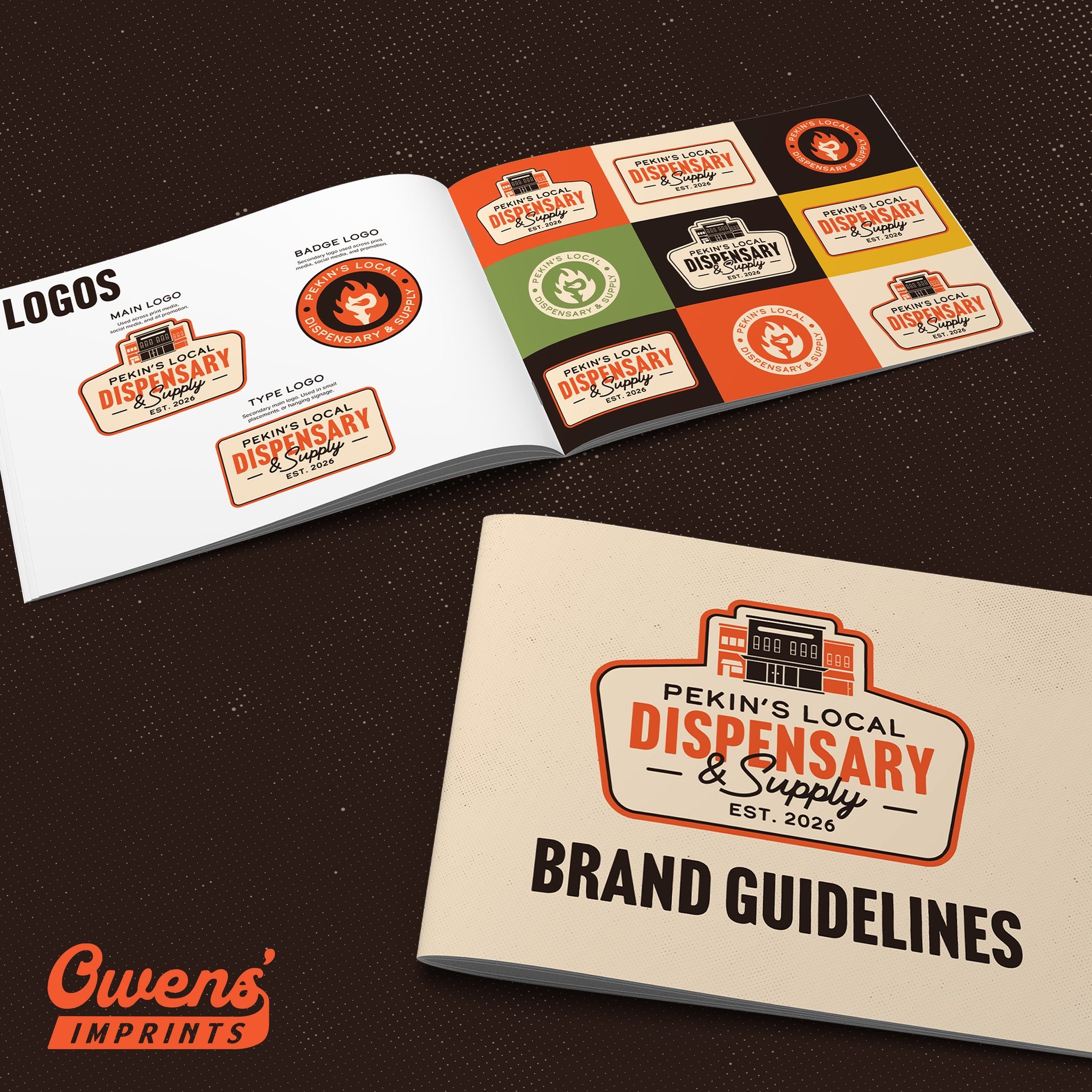 Recent branding project for Pekin's Local Dispensary &amp; Supply, located in downtown Pekin! This one was a blast to put together 🔥

Need branding? Reach out now!

#owensimprints
