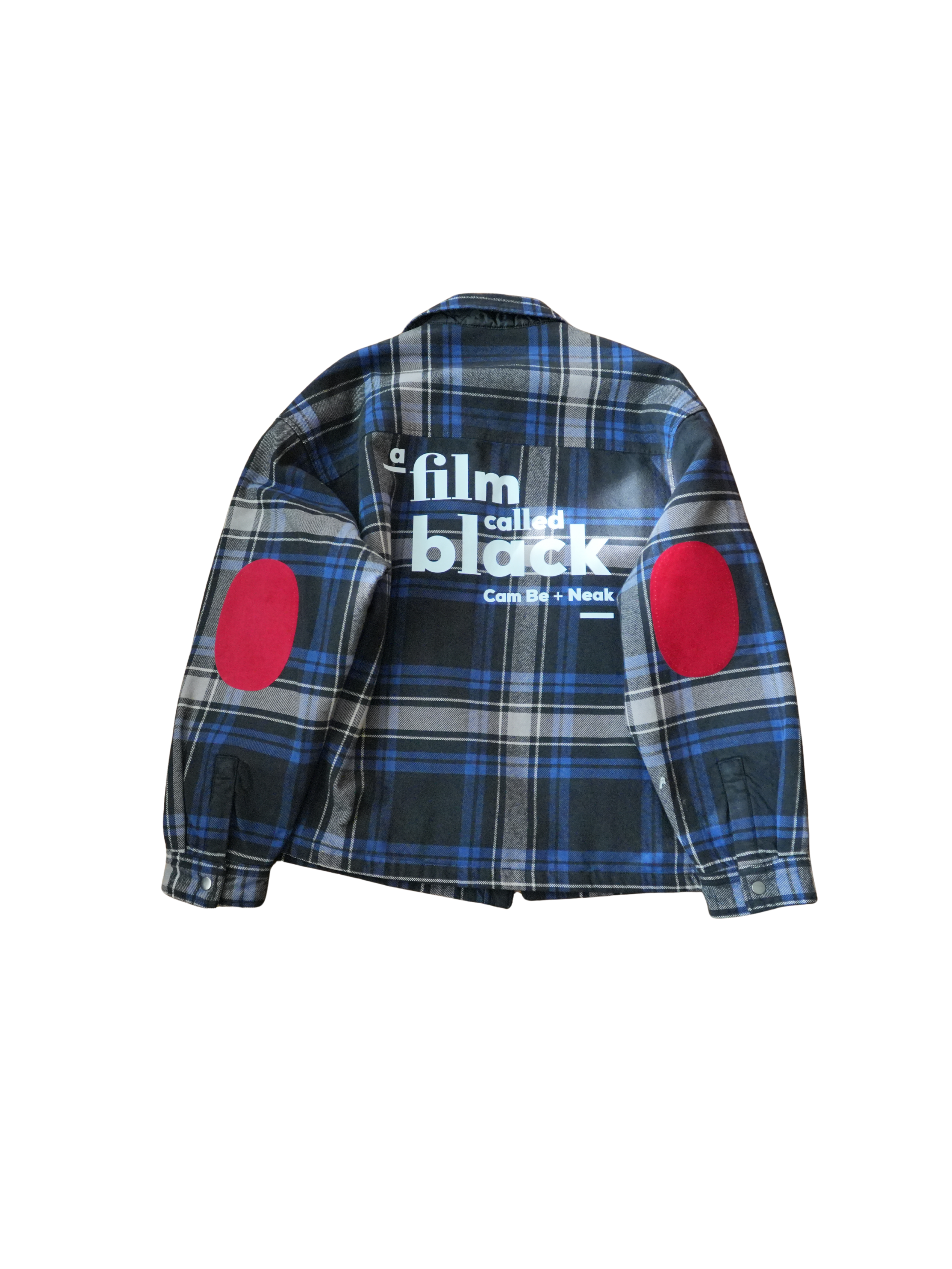 “Blue & Black” Heritage Flannel with Red Elbow Patches