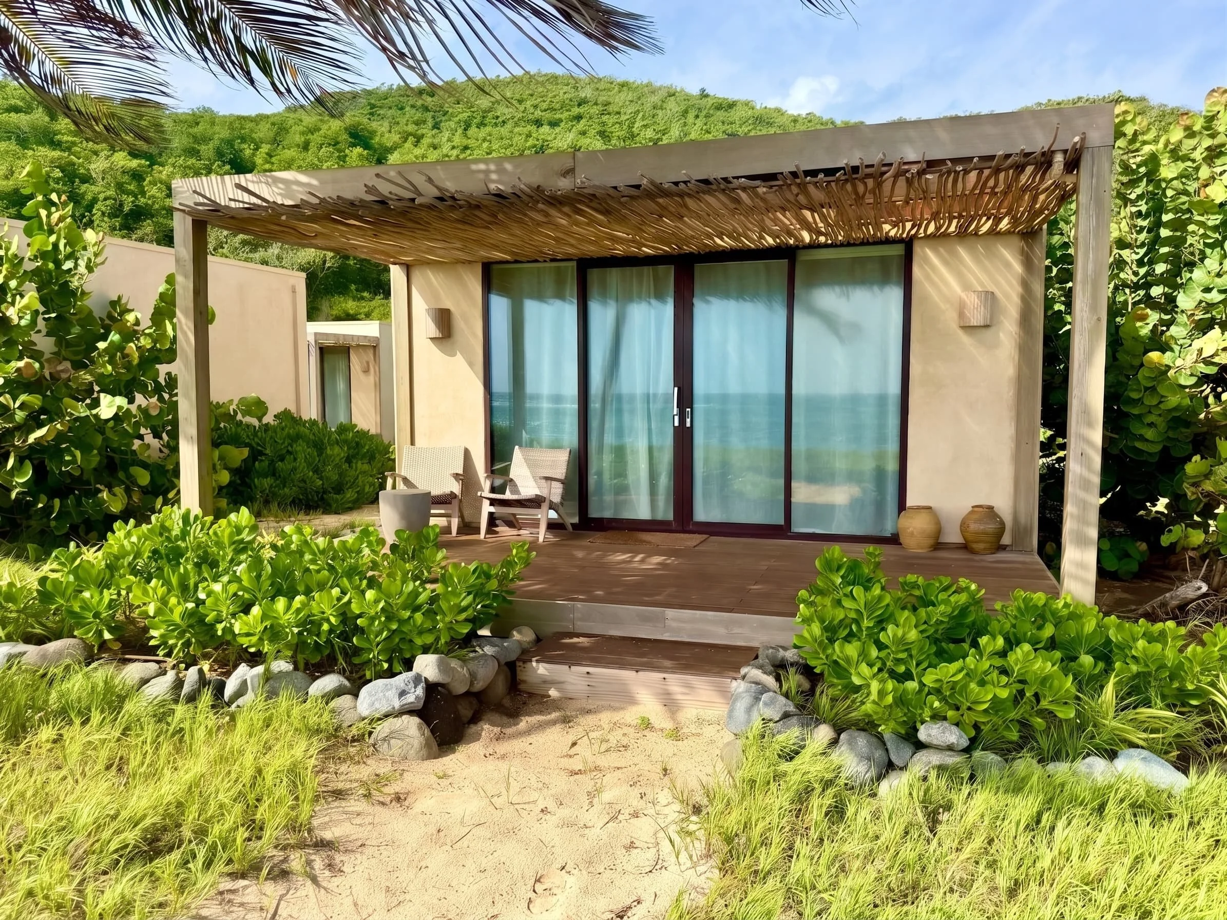 Beachfront bungalow exterior