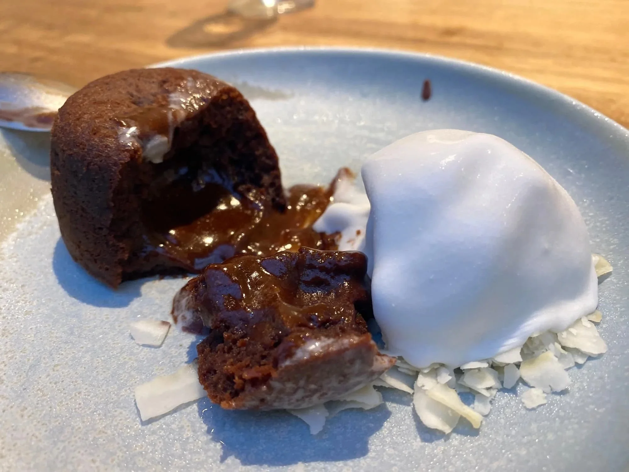 CHOCOLATE FONDANT ~ molten chocolate fondant with house-made gelato
