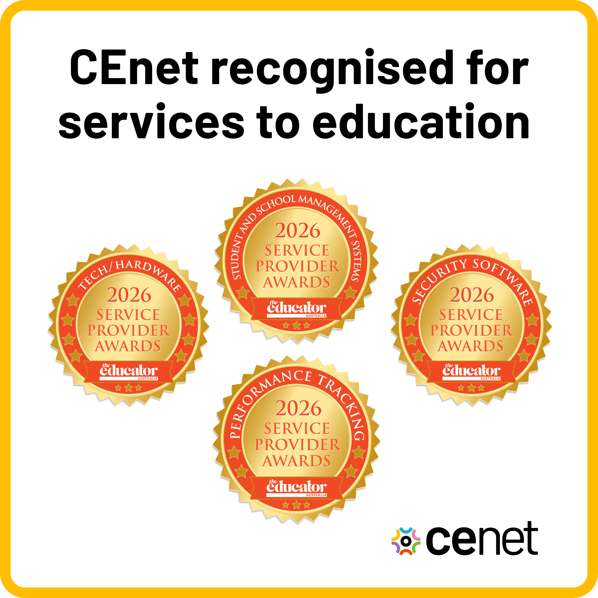 CEnet recognised by The Educator Service Provider Awards