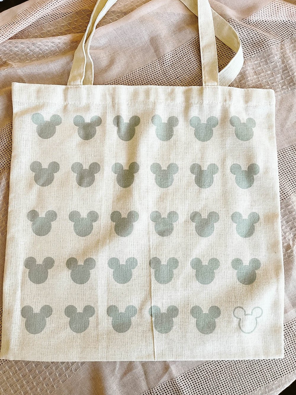 Checkerboard Mickey Distressed Double Sided Tote Bag — Kirsten Judkins