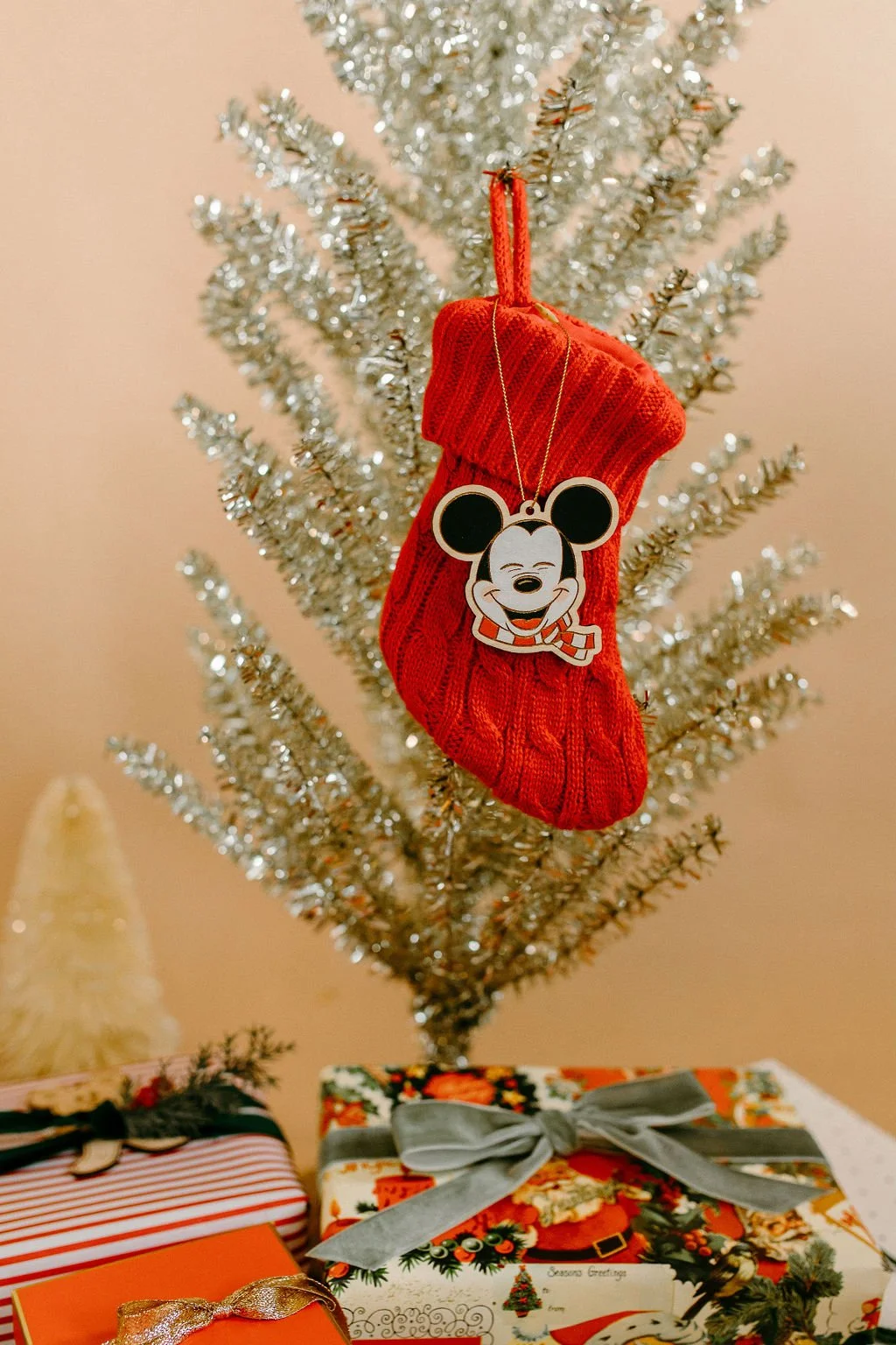 Vintage Winter Mickey Ornament