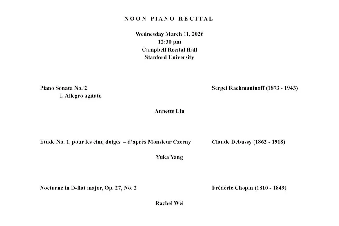 Noon Piano Recital