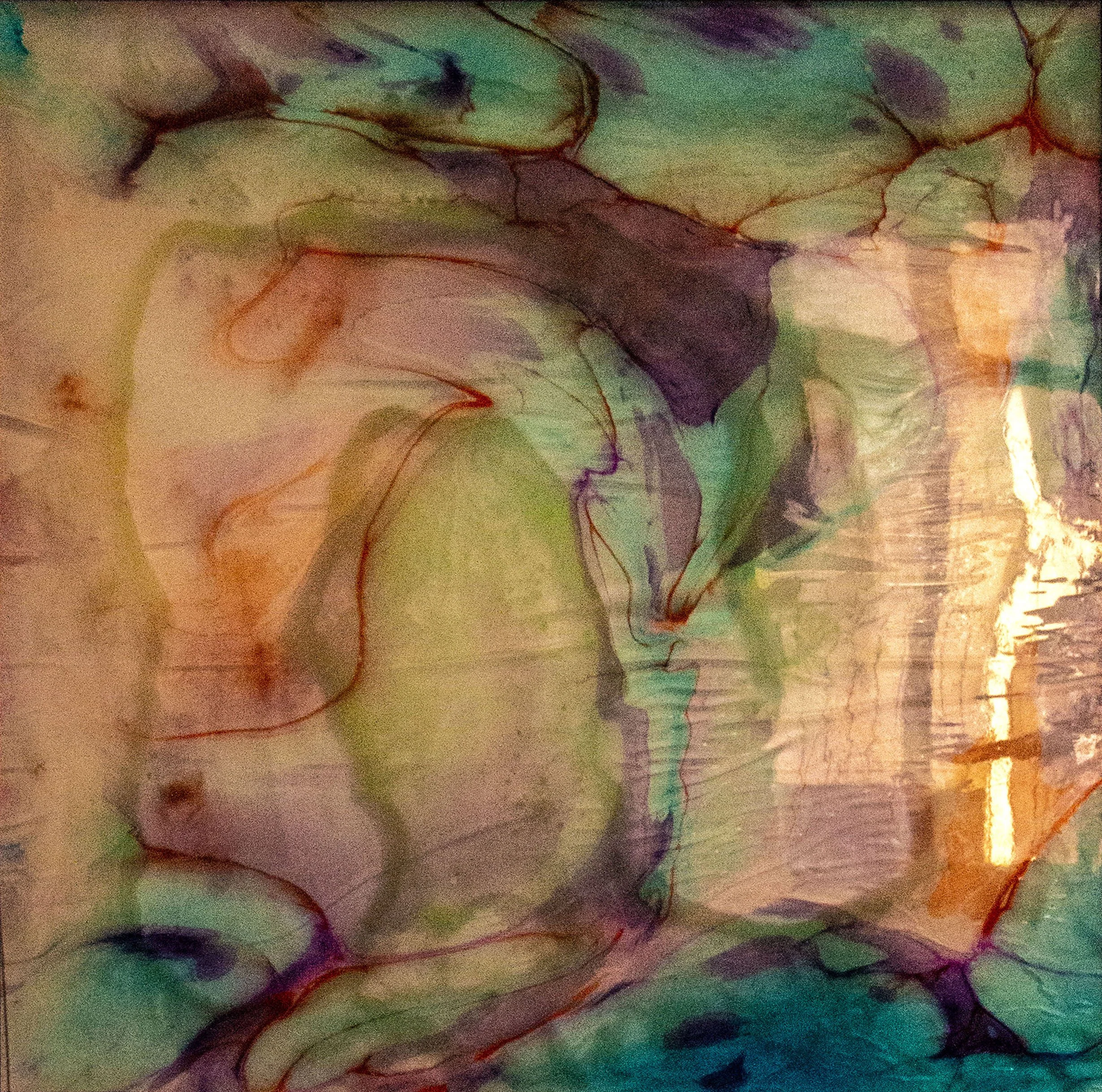 A place to hide
2018 
Resin and luminous pigments 
90 x 90cm