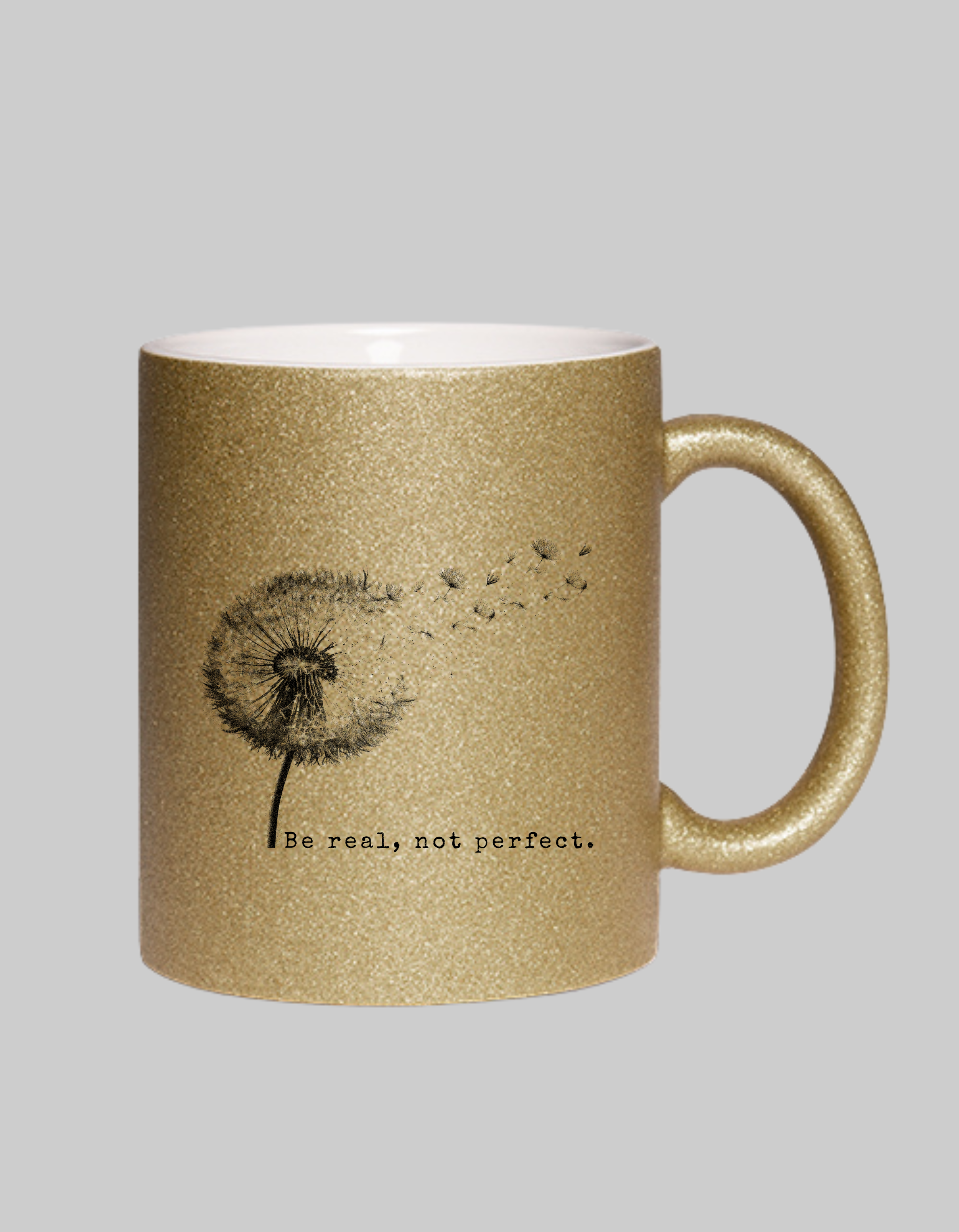 Keramiktasse - ca.330 ml - mit deinem Wunschmotiv / Wunschtext - Glitzeroptik