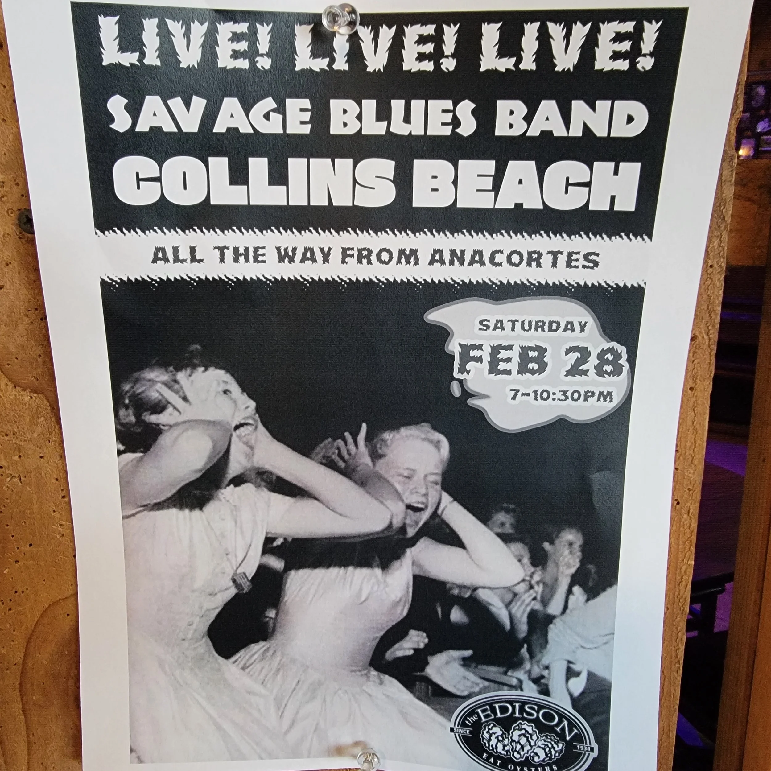 Was Fanny Alger but…. NOW Savage Blues Band w/ Collins Beach opening