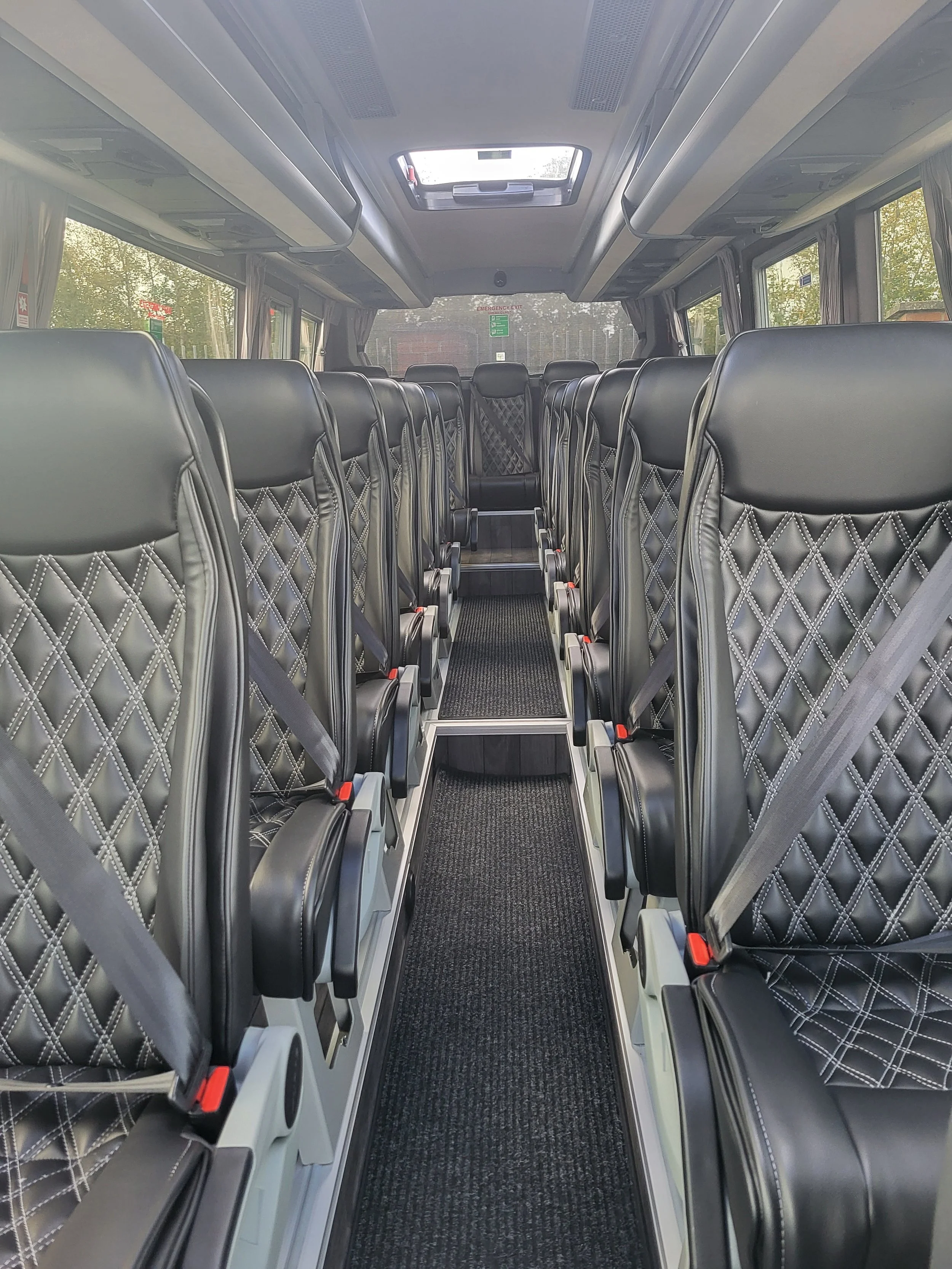 Interior of Mercedes 19 seater
