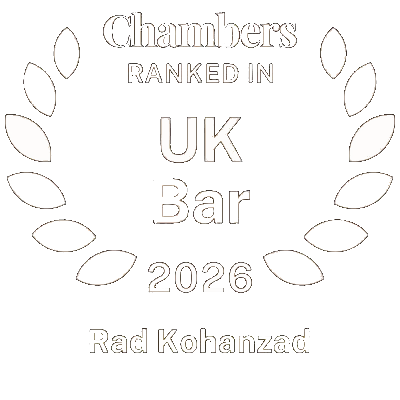 Rad Kohanzad was ranked again in 2026 in the Chambers UK Bar the 5th year.