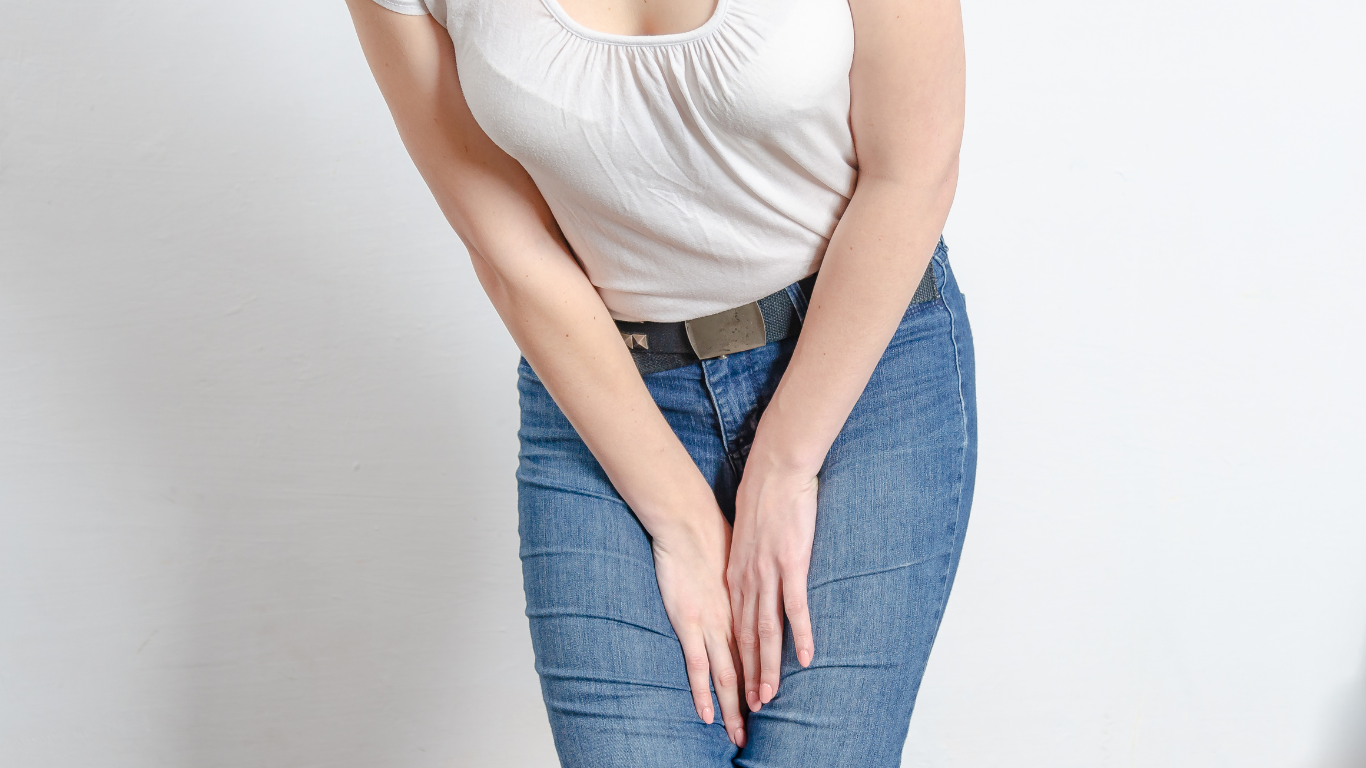 a person visibly in pain for a UTI