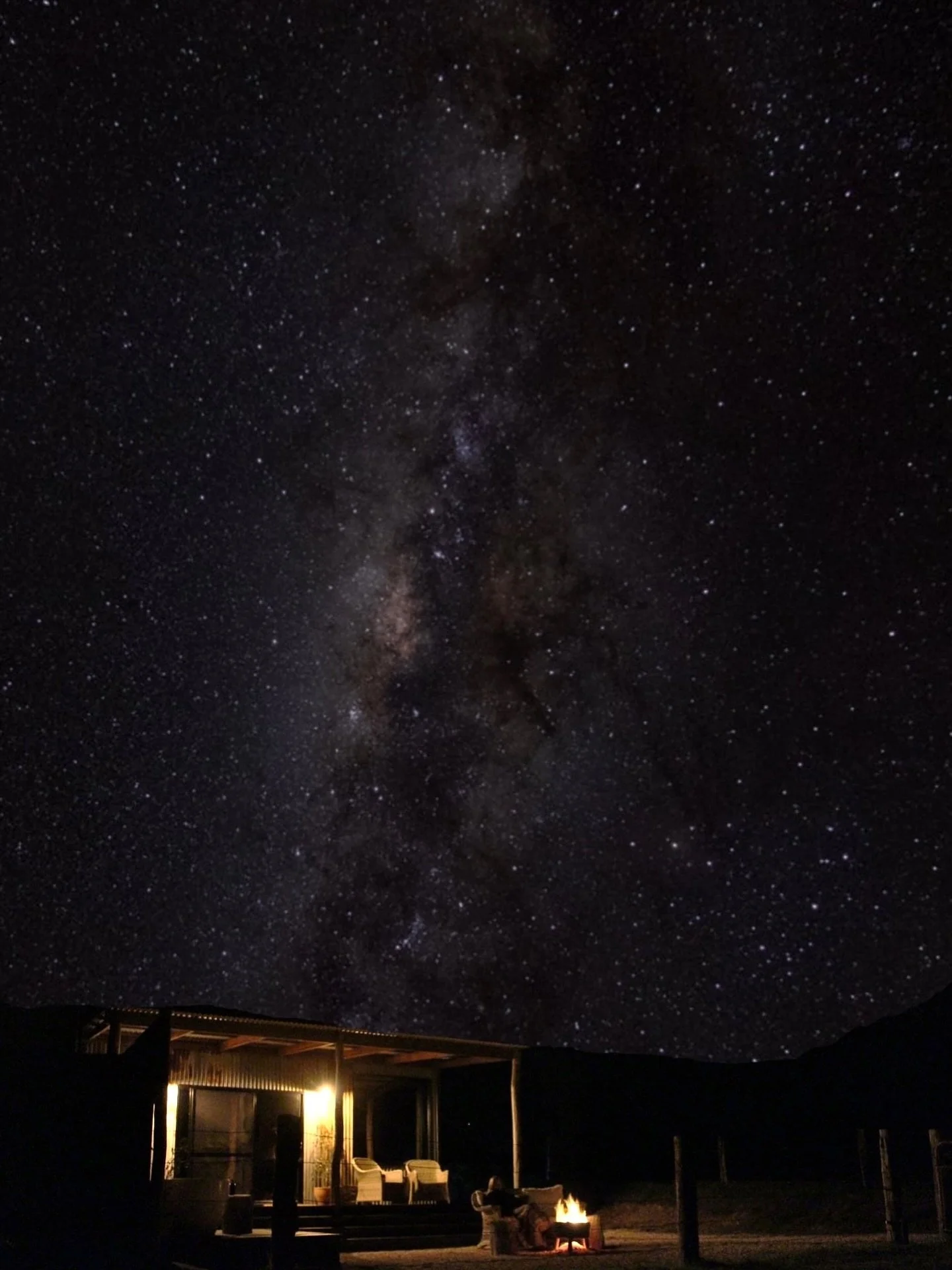 Silent, starry nights with the odd moooo in the distance. A spectacular image taken by our recently eloped guests. 

Nothing can beat this type of relaxation around a firepit while it crackles. Rugged up with uggboots, blankets &amp; a glass of wine 