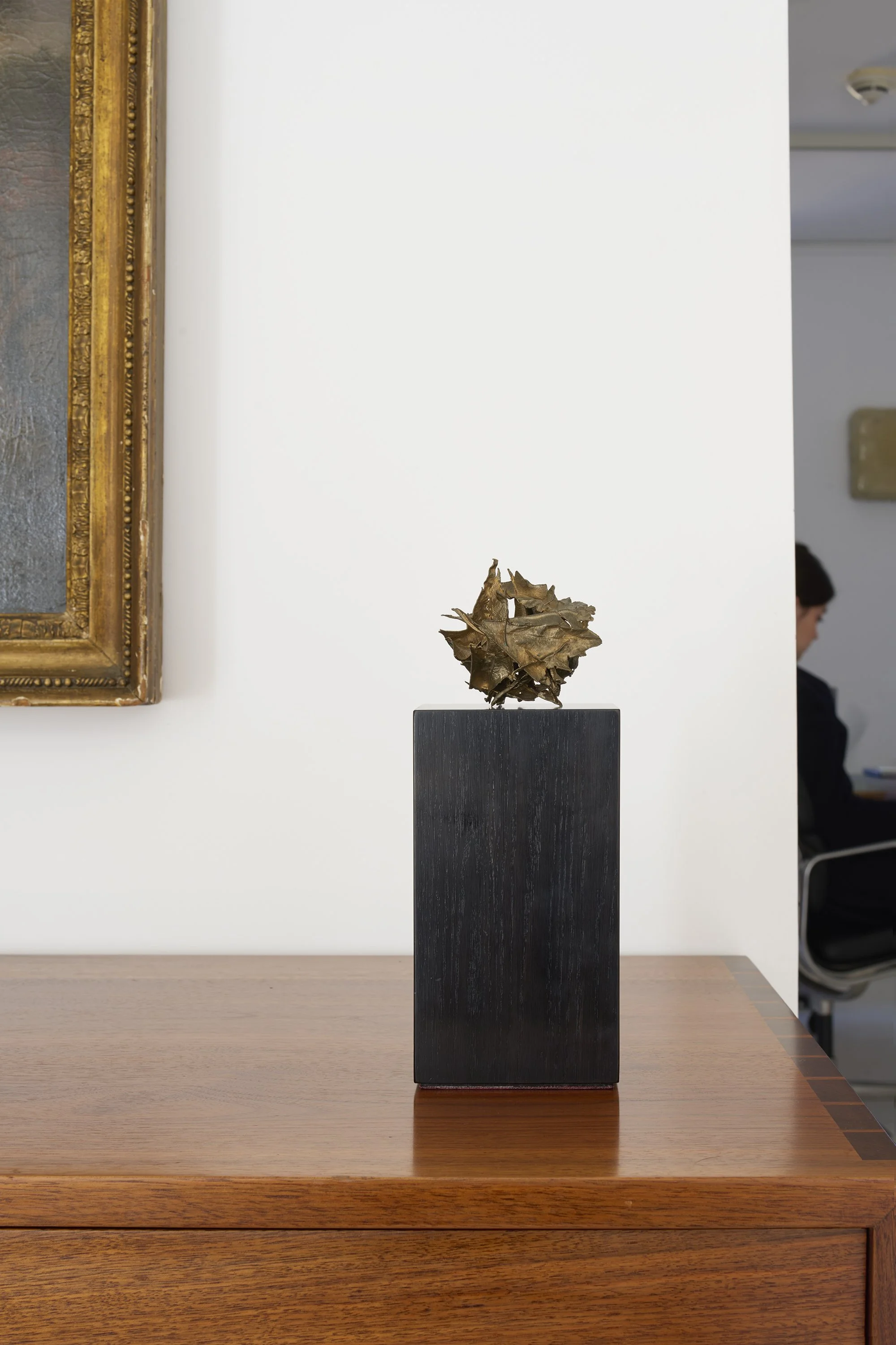Small Interlocking Bronze Leaf Sphere