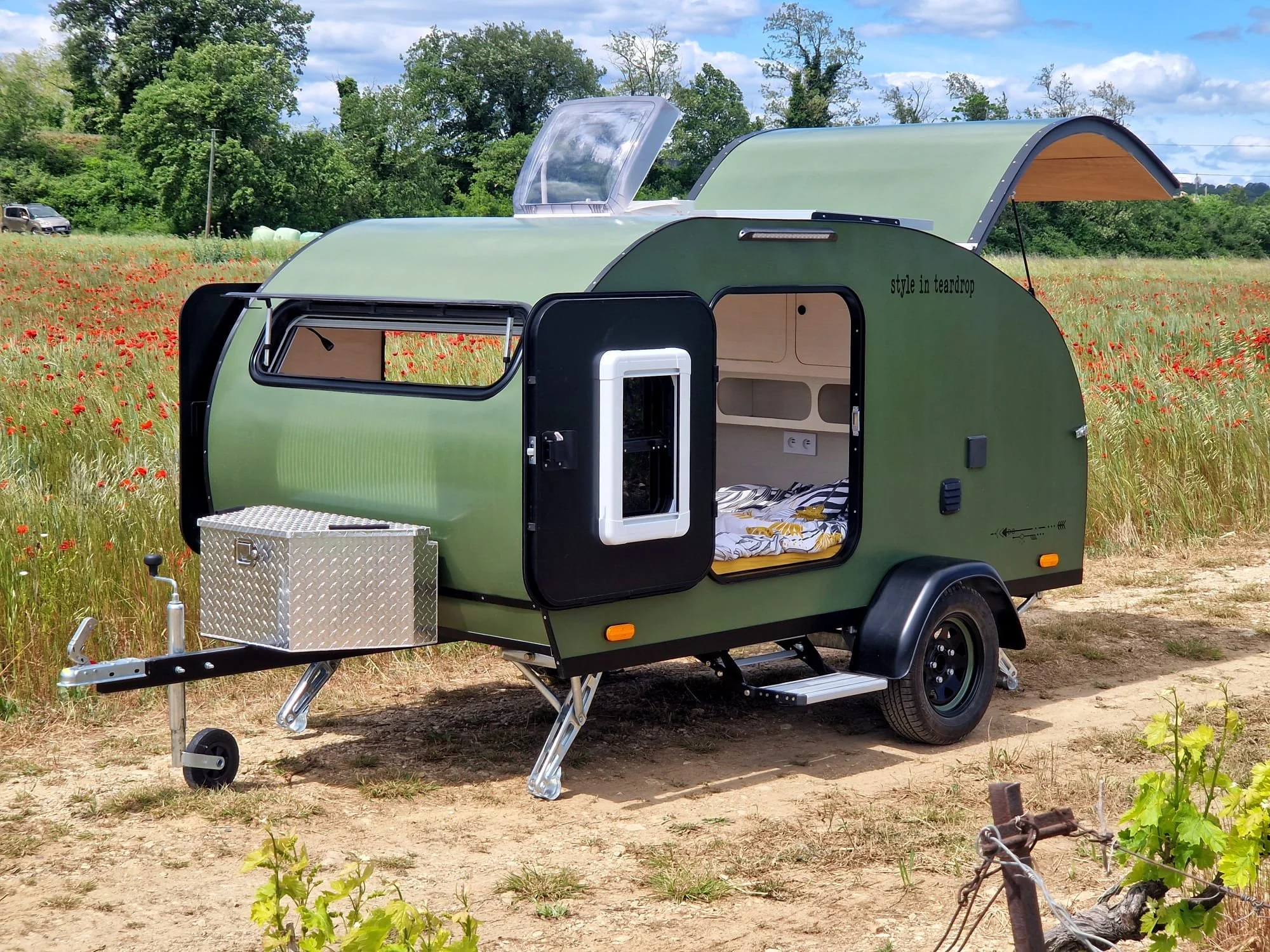 Teardrop chambre verte