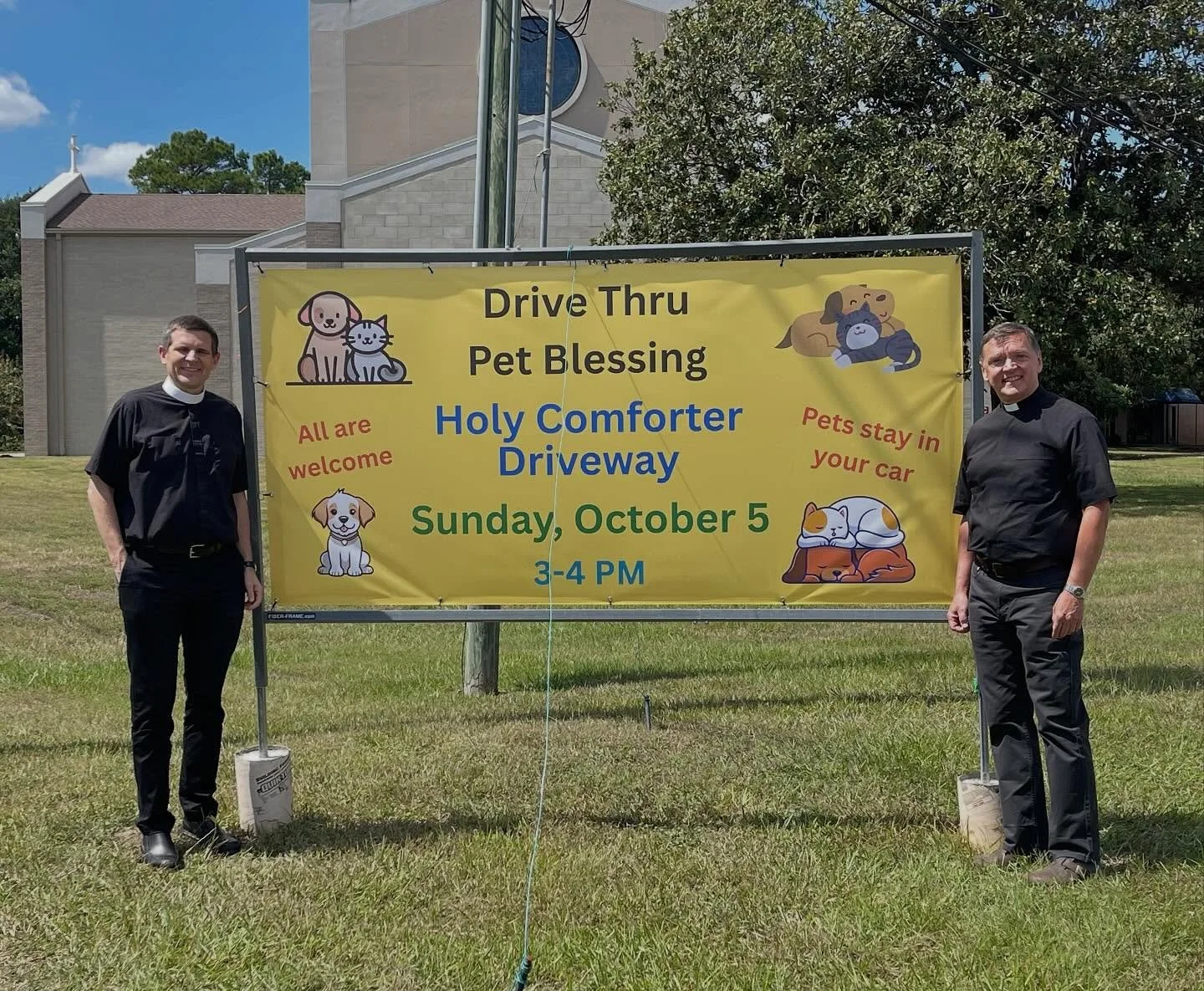 Join us next Sunday, October 5th, for Pet Blessing at Holy Comforter! 🐶🐱🐹

Drive Thru Pet Blessing from 3-4 PM with a service outside at 4 PM.