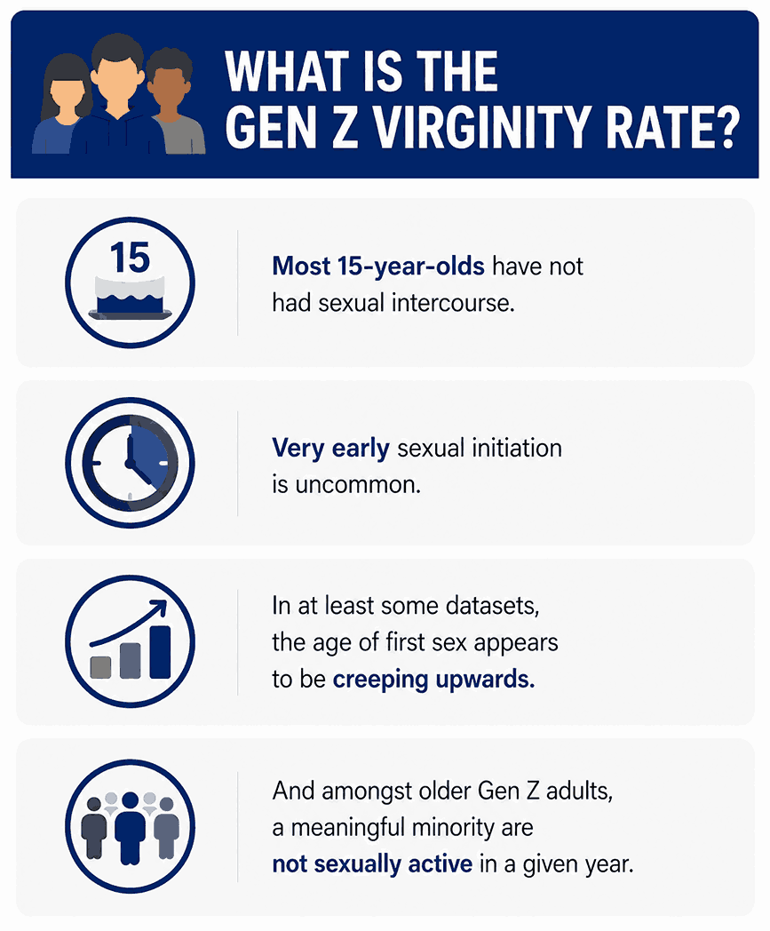 Infographic showing Gen Z virginity rate