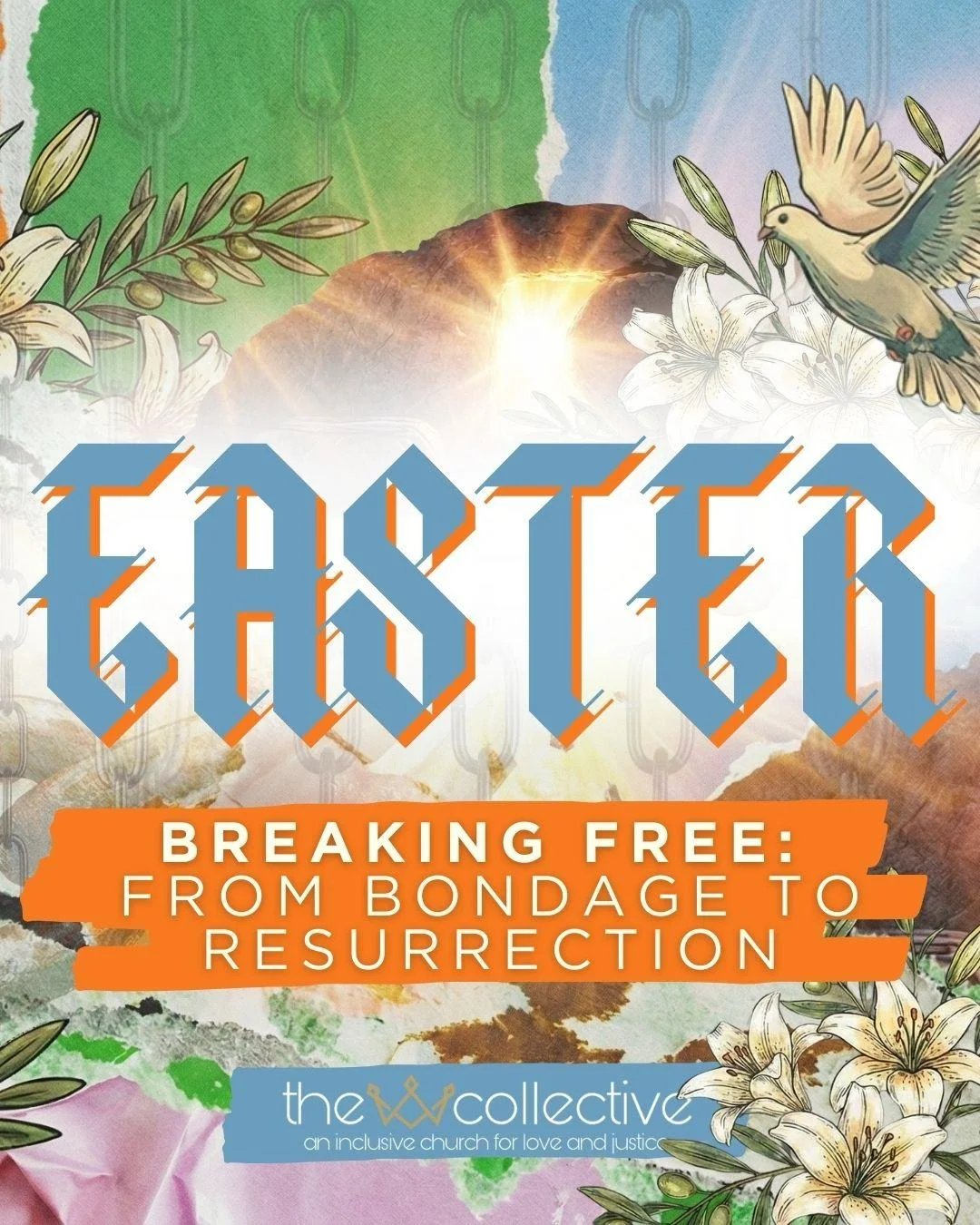 Save the date for Easter with the Collective - April 05, 5PM

This Easter at the Collective we will bring together two powerful freedom stories -  the Exodus and the resurrection of Jesus - to proclaim a truth we still need to hear: God is in the bus