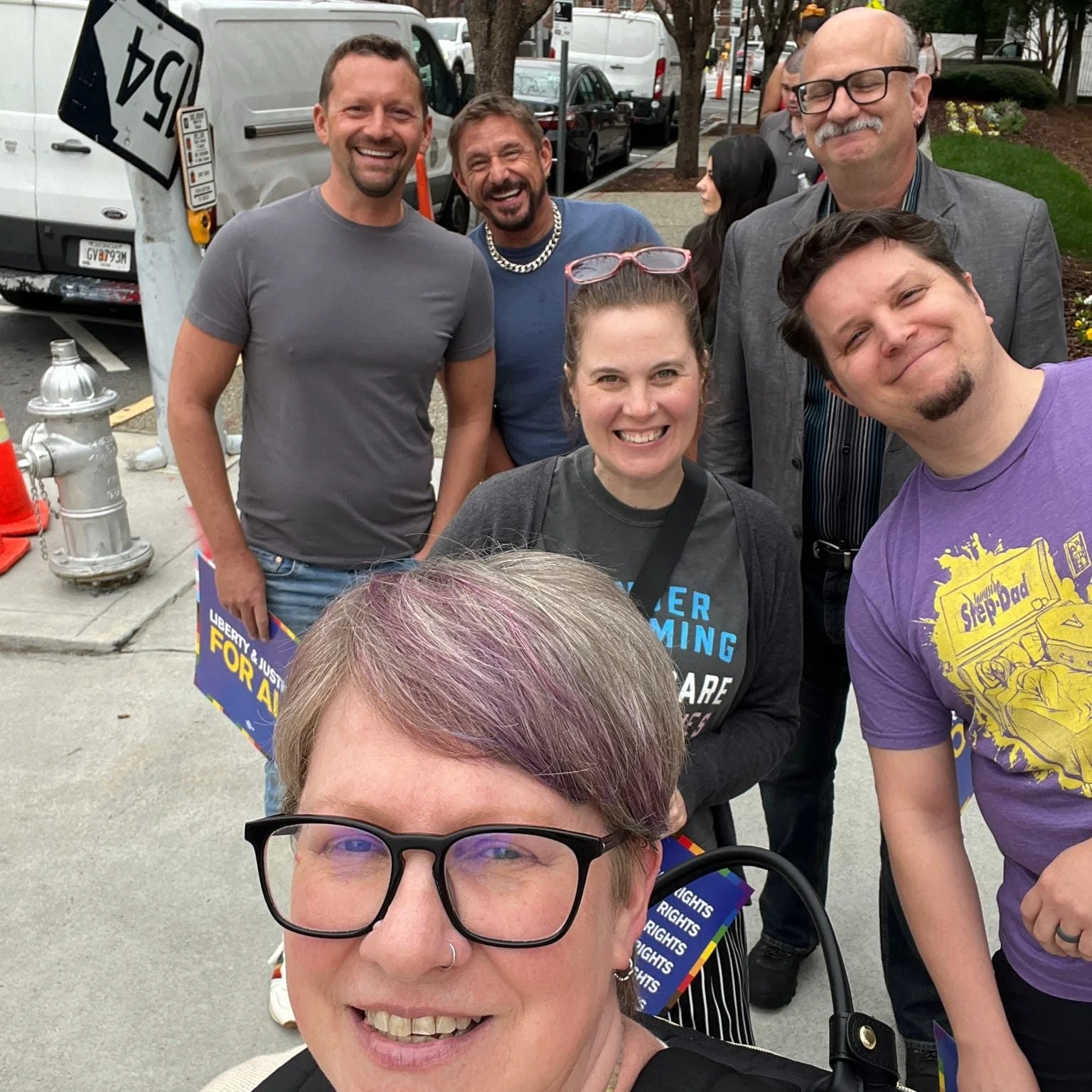 Today members of The Collective joined nearly three dozen partner organizations to take our Pride to the Capitol.

We started the morning building community over breakfast, then spent the day learning, rallying in Liberty Plaza, and meeting directly 