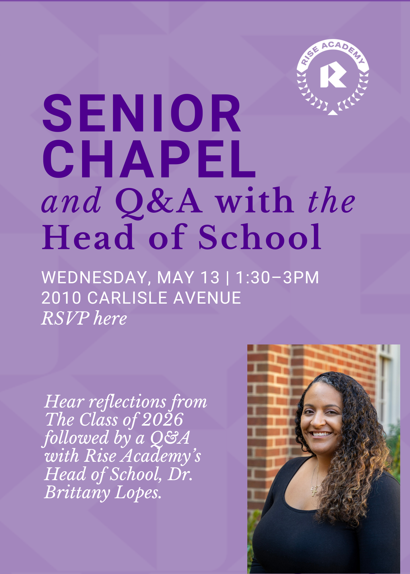 Senior Chapel and Q&amp;A 