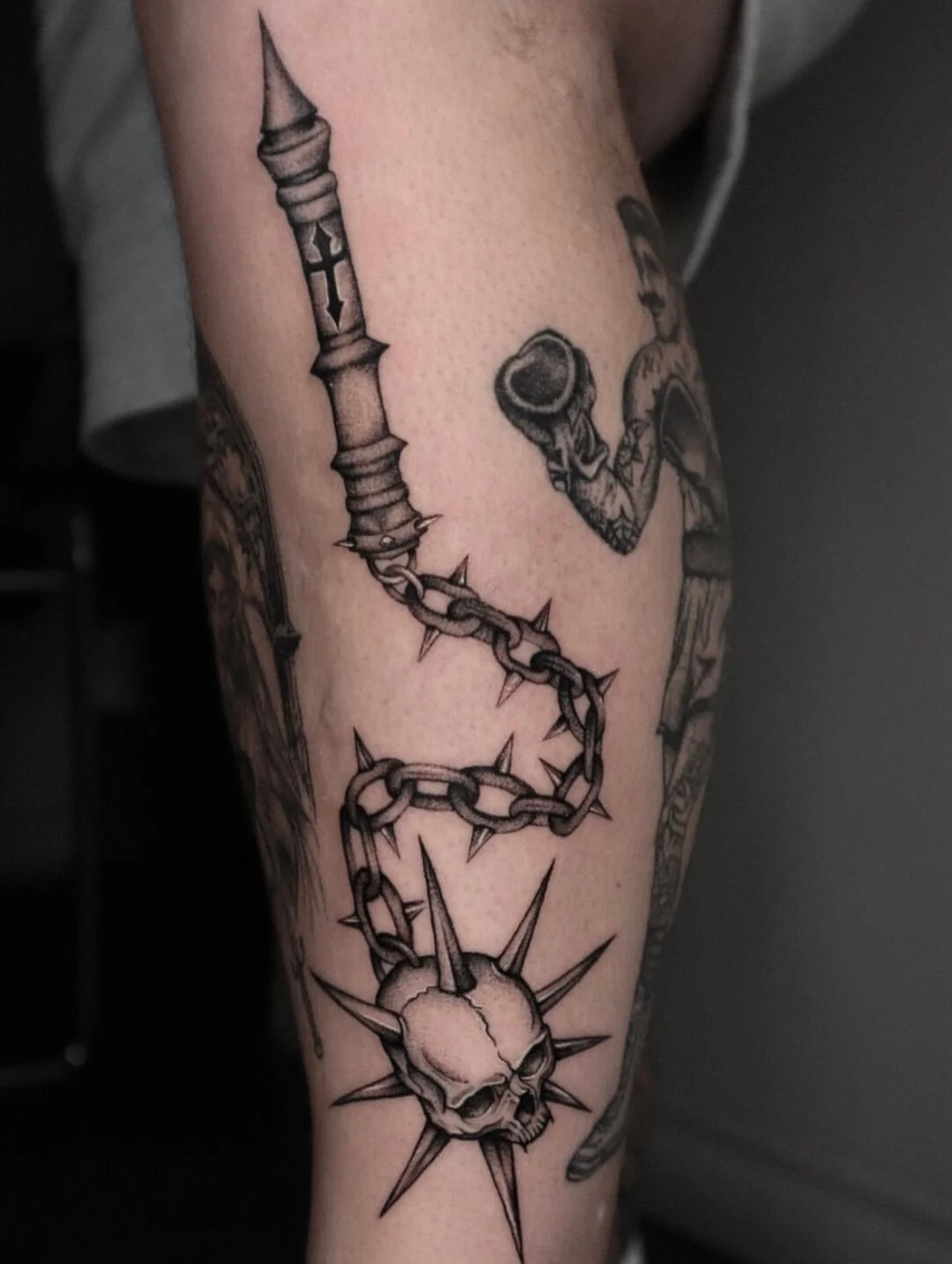 Flail done by Resident Artist @mitchbold.ink 

&or; 2026 Books Are Open &or;
📧 info@sjtattoostudio.com