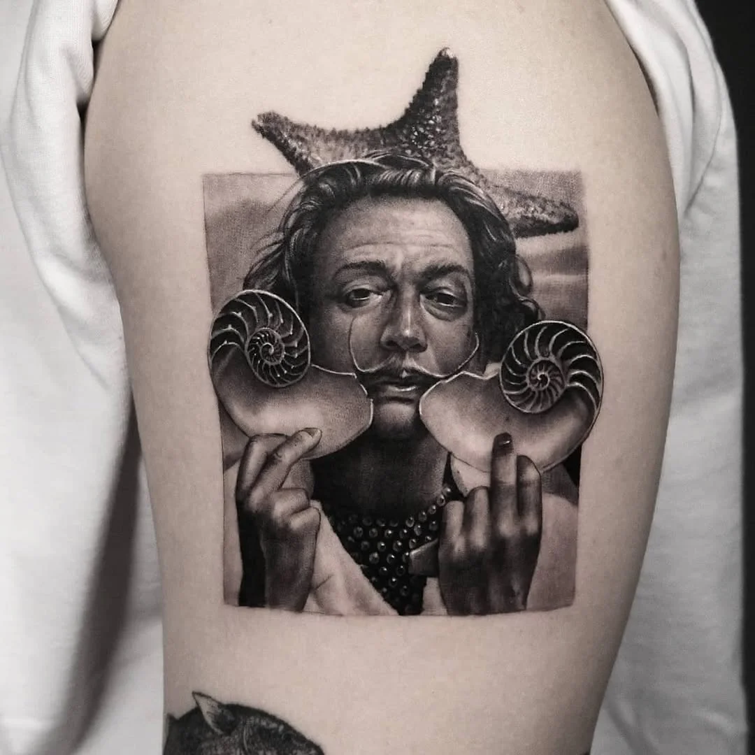Hard shell, vulnerable soul. Salvador Dali
Done by @kwontattoos !

Inquiries &amp; Bookings:
📍1153 Queen St W. Toronto, CA
📧 info@sjtattoostudio.com