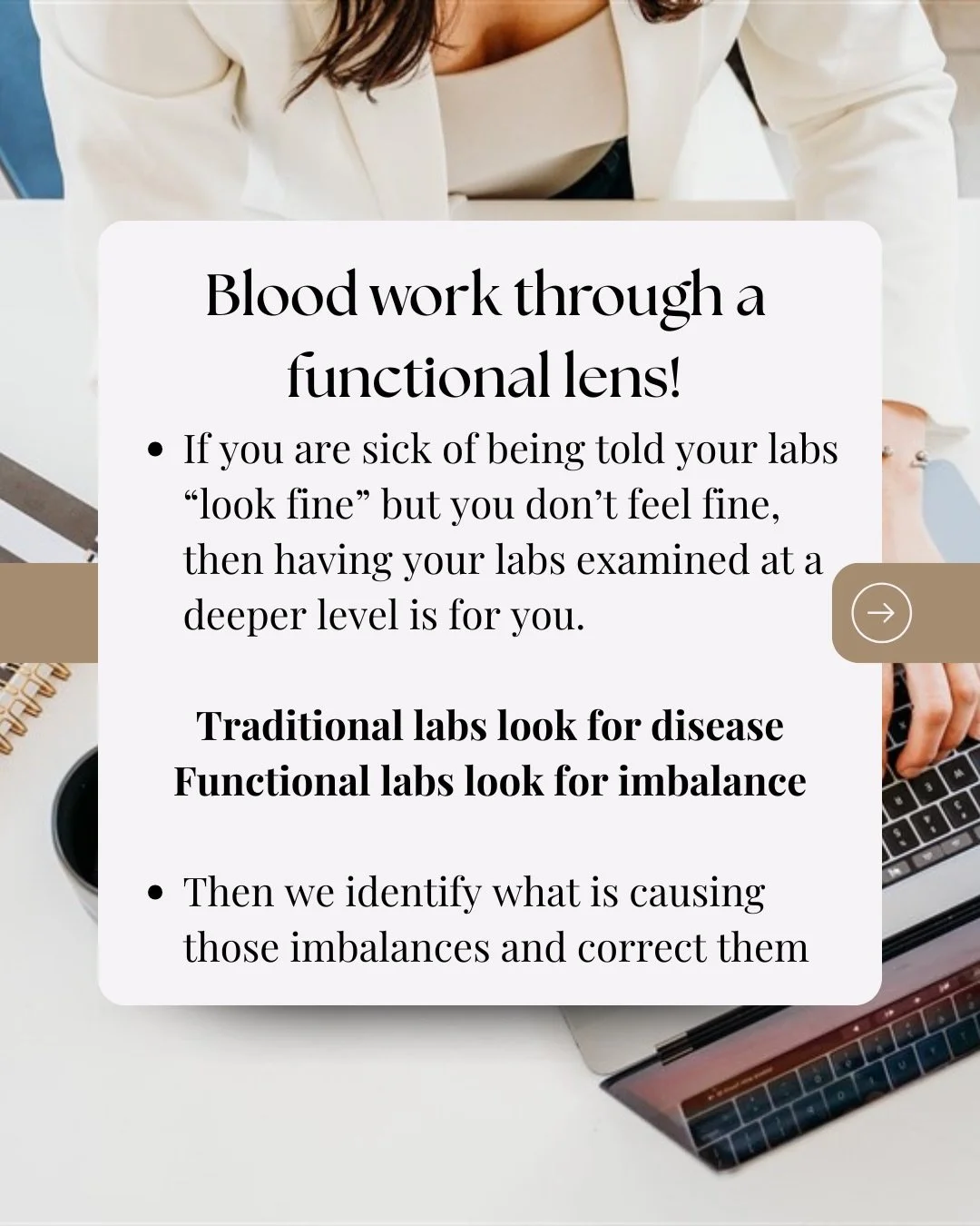This is the least invasive, affordable and insightful lab tests you can do. 

Find imbalances > address root causes > heal your symptoms 

All in hopes to >> prevent future disease 🙌🏼

The best investment you can make is in your self (a
